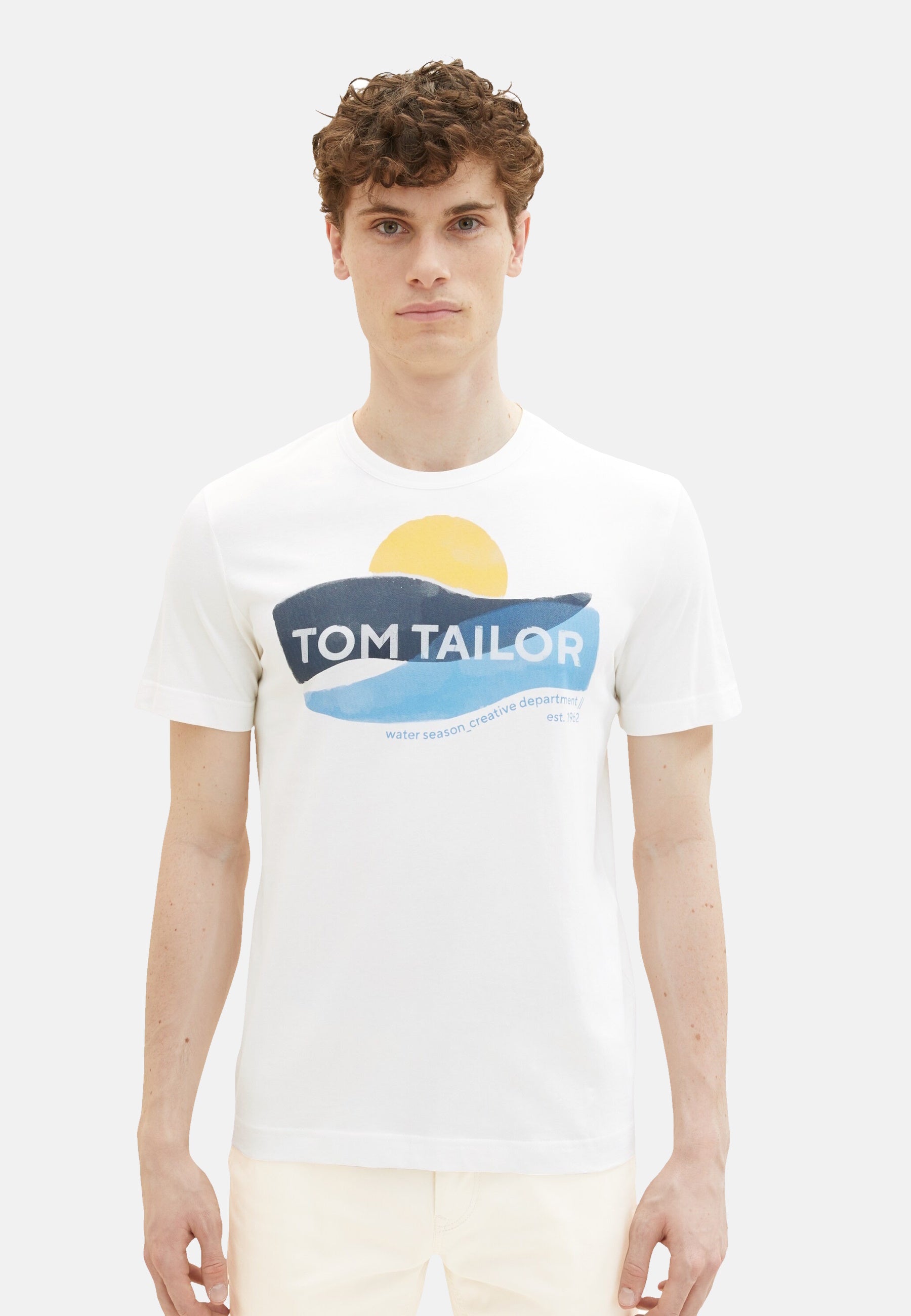 Tom Tailor Kurzarmshirt gepunktet mit Brusttasche