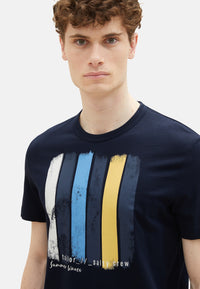 Tom Tailor Kurzarmshirt gepunktet mit Brusttasche