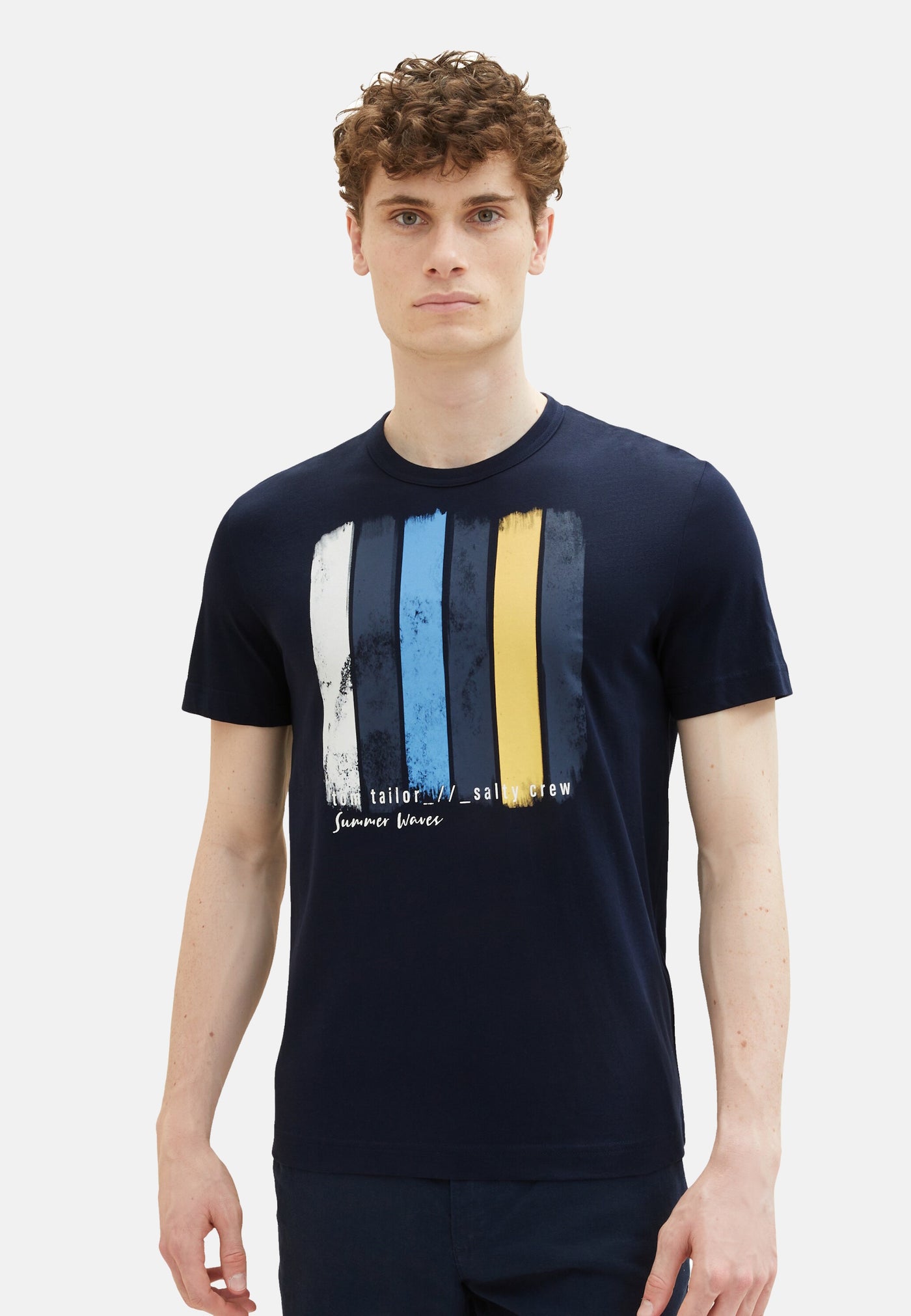Tom Tailor Kurzarmshirt gepunktet mit Brusttasche