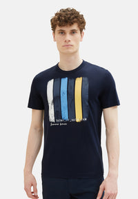 Tom Tailor Kurzarmshirt gepunktet mit Brusttasche