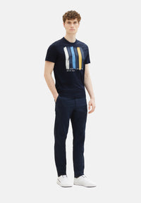 Tom Tailor Kurzarmshirt gepunktet mit Brusttasche