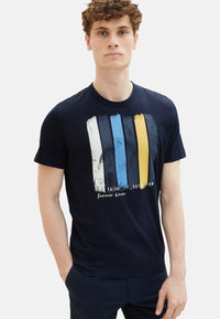 Tom Tailor Kurzarmshirt gepunktet mit Brusttasche
