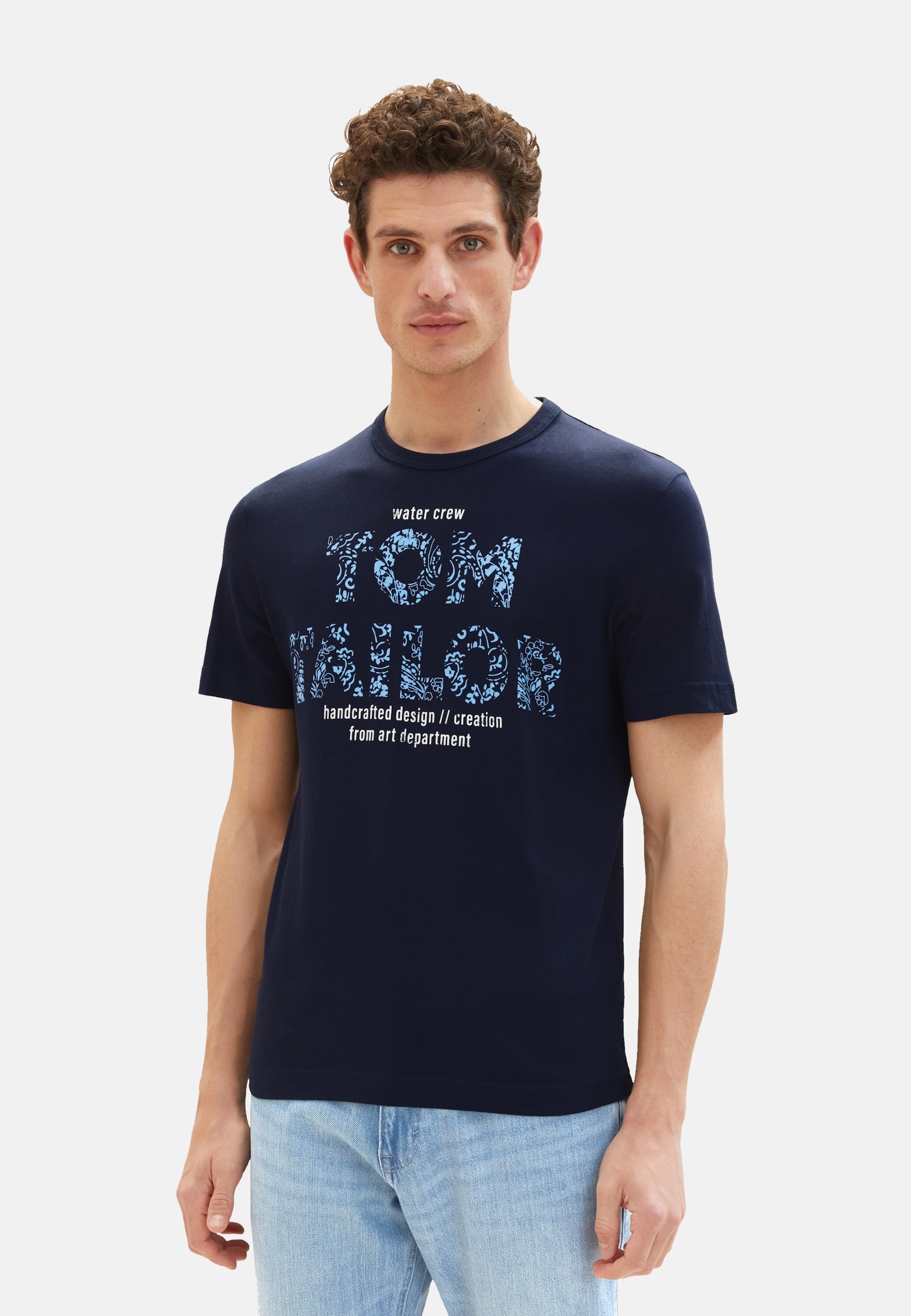 Tom Tailor Kurzarmshirt gepunktet mit Brusttasche