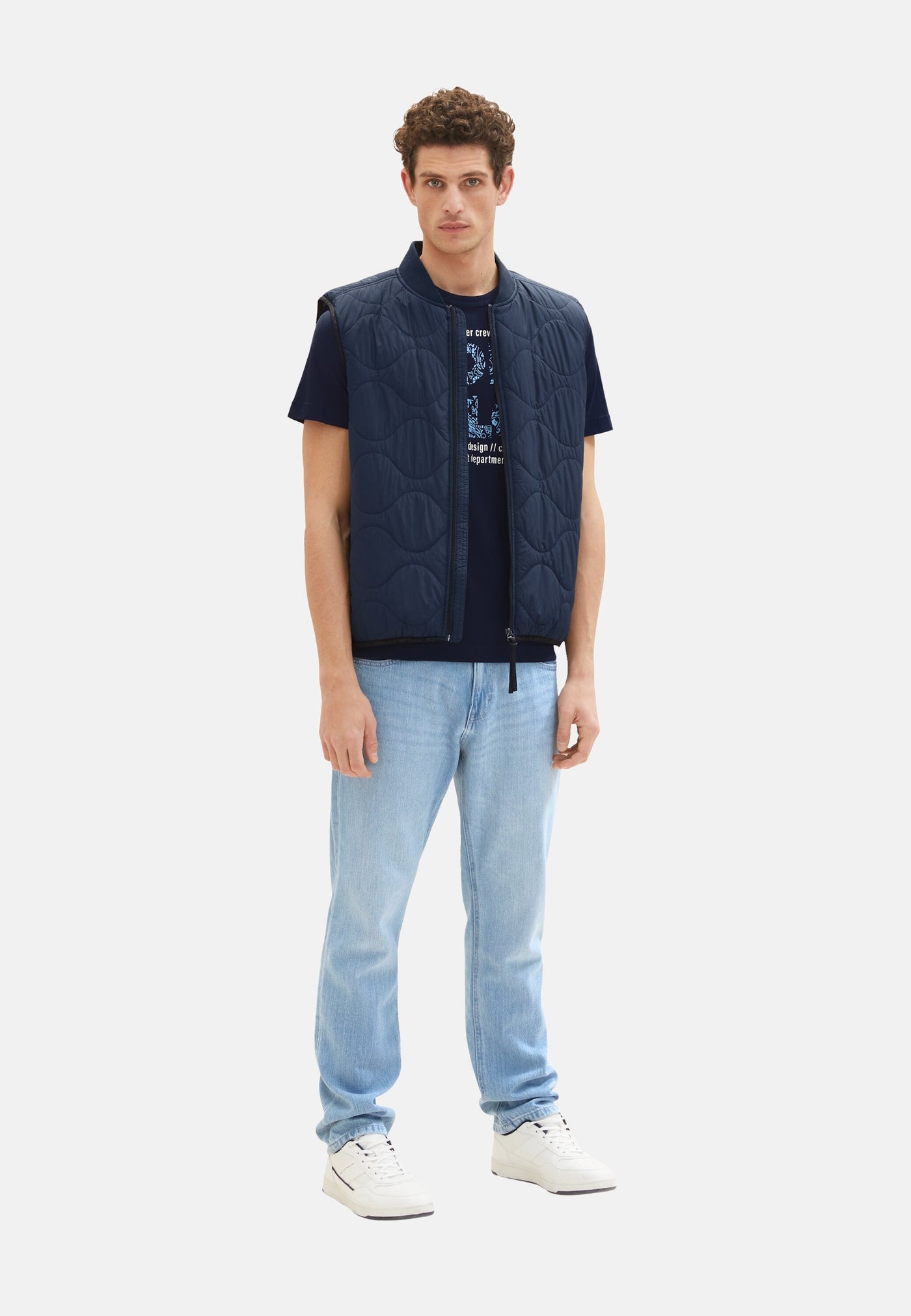 Tom Tailor Kurzarmshirt gepunktet mit Brusttasche