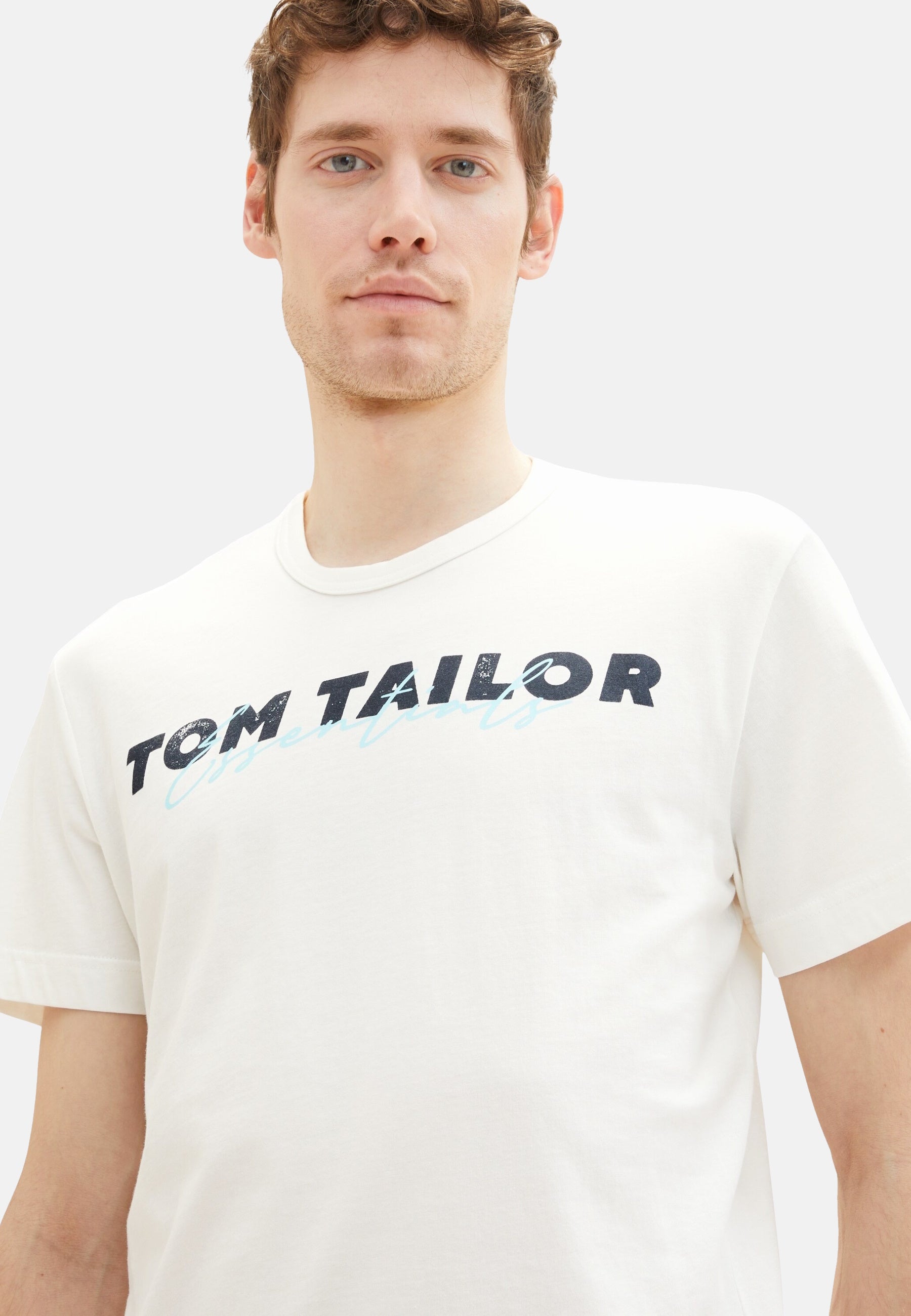 Tom Tailor Kurzarmshirt mit Front-Logo-Print
