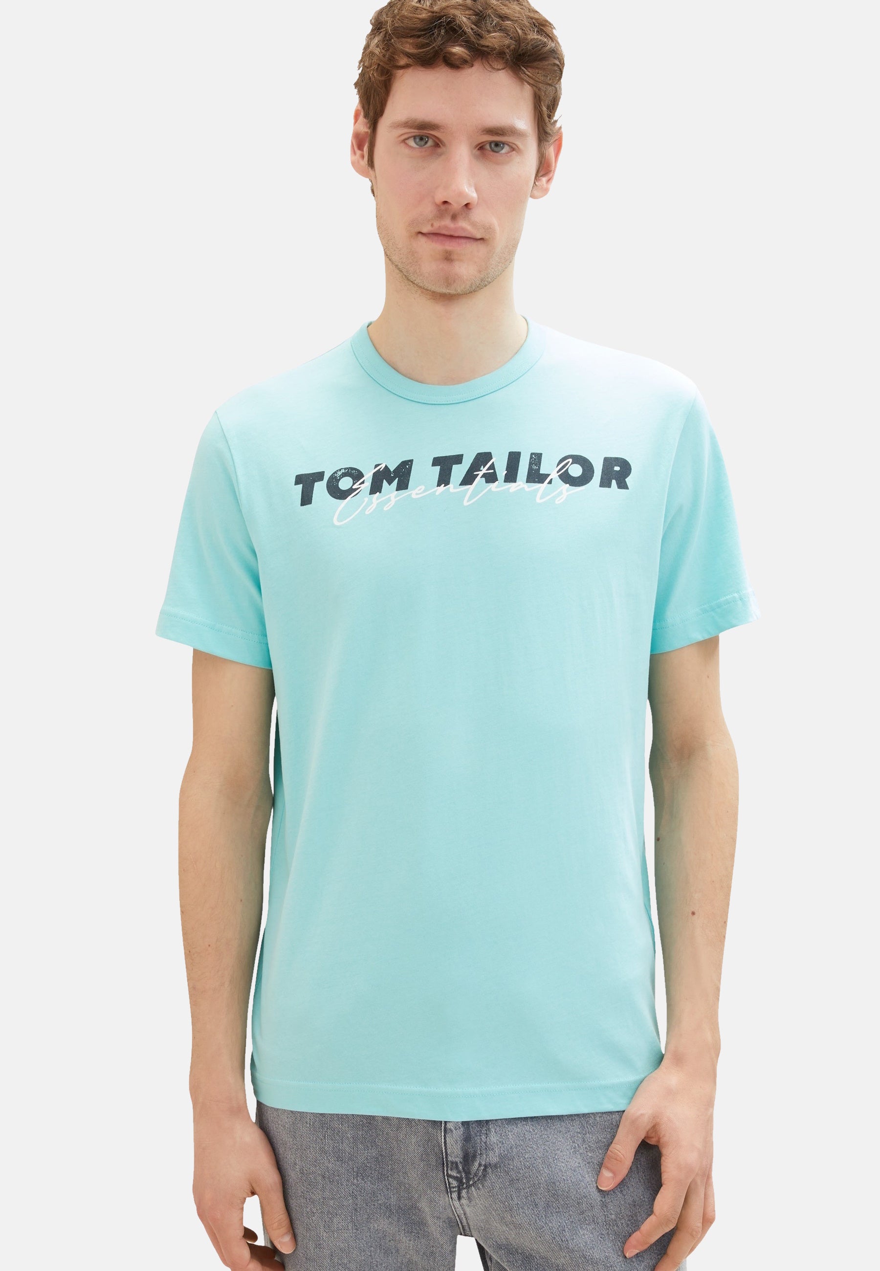 Tom Tailor Kurzarmshirt mit Front-Logo-Print