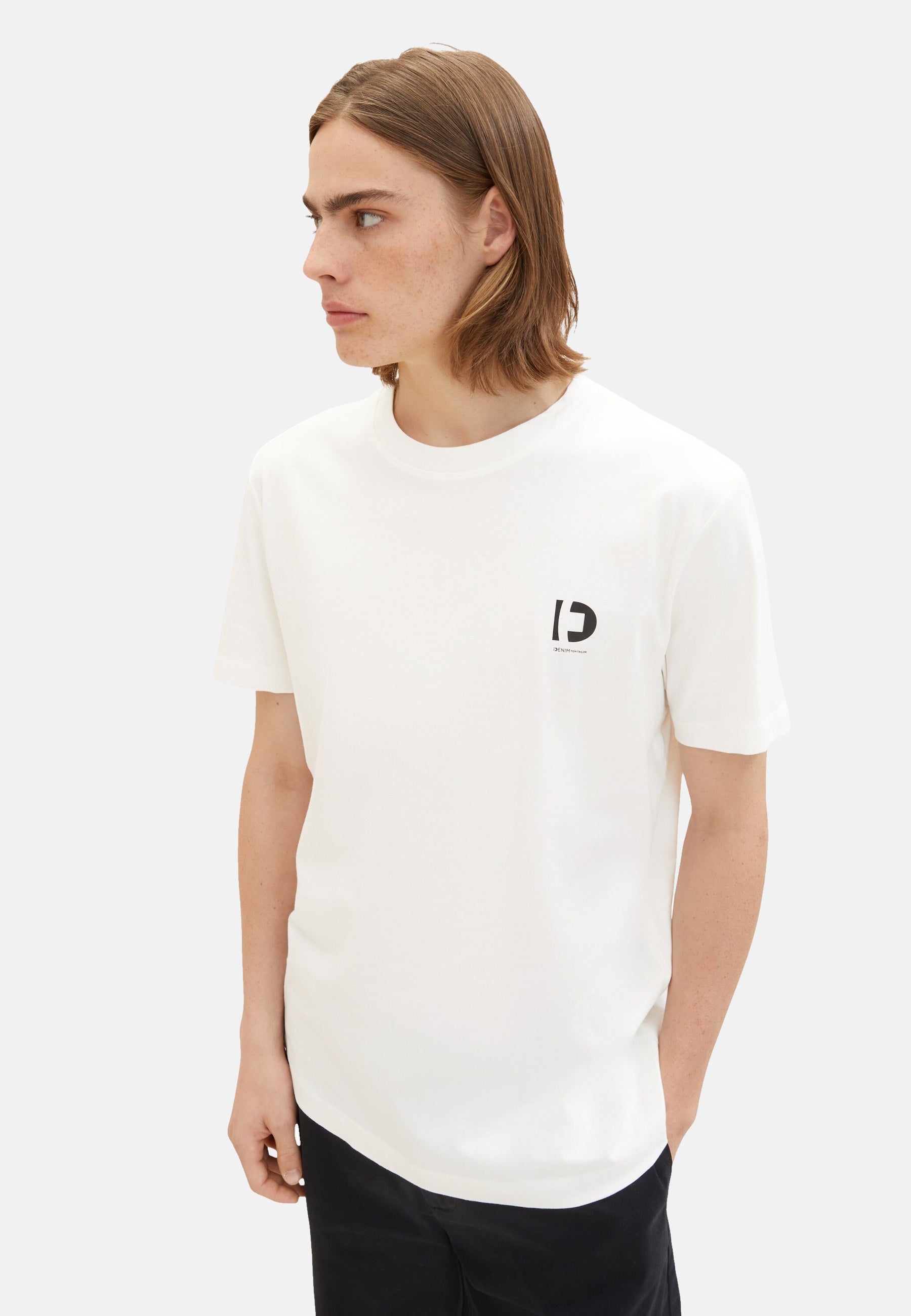 Tom Tailor Kurzarmshirt mit abgerundetem Saum