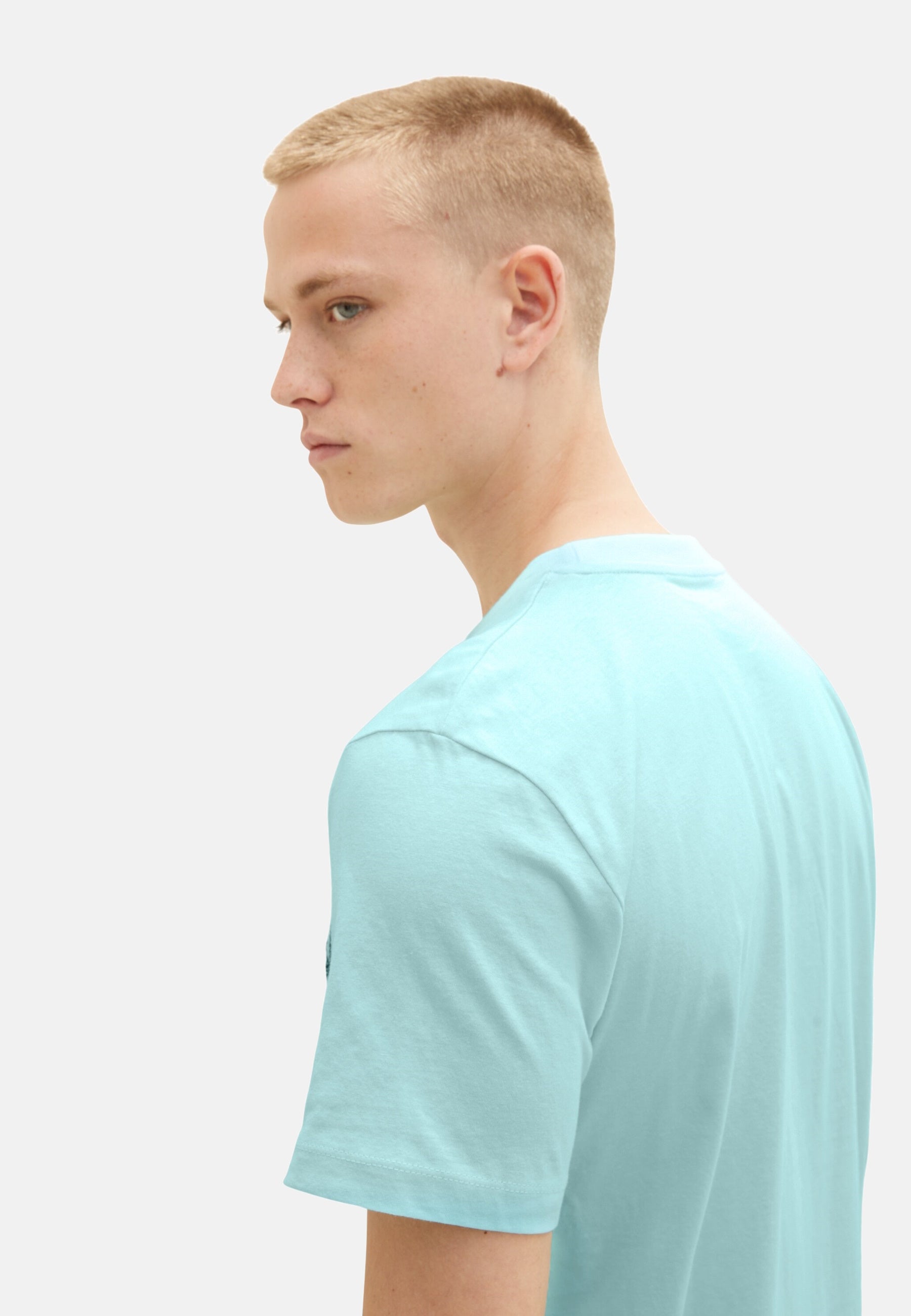 Tom Tailor Kurzarmshirt mit abgerundetem Saum