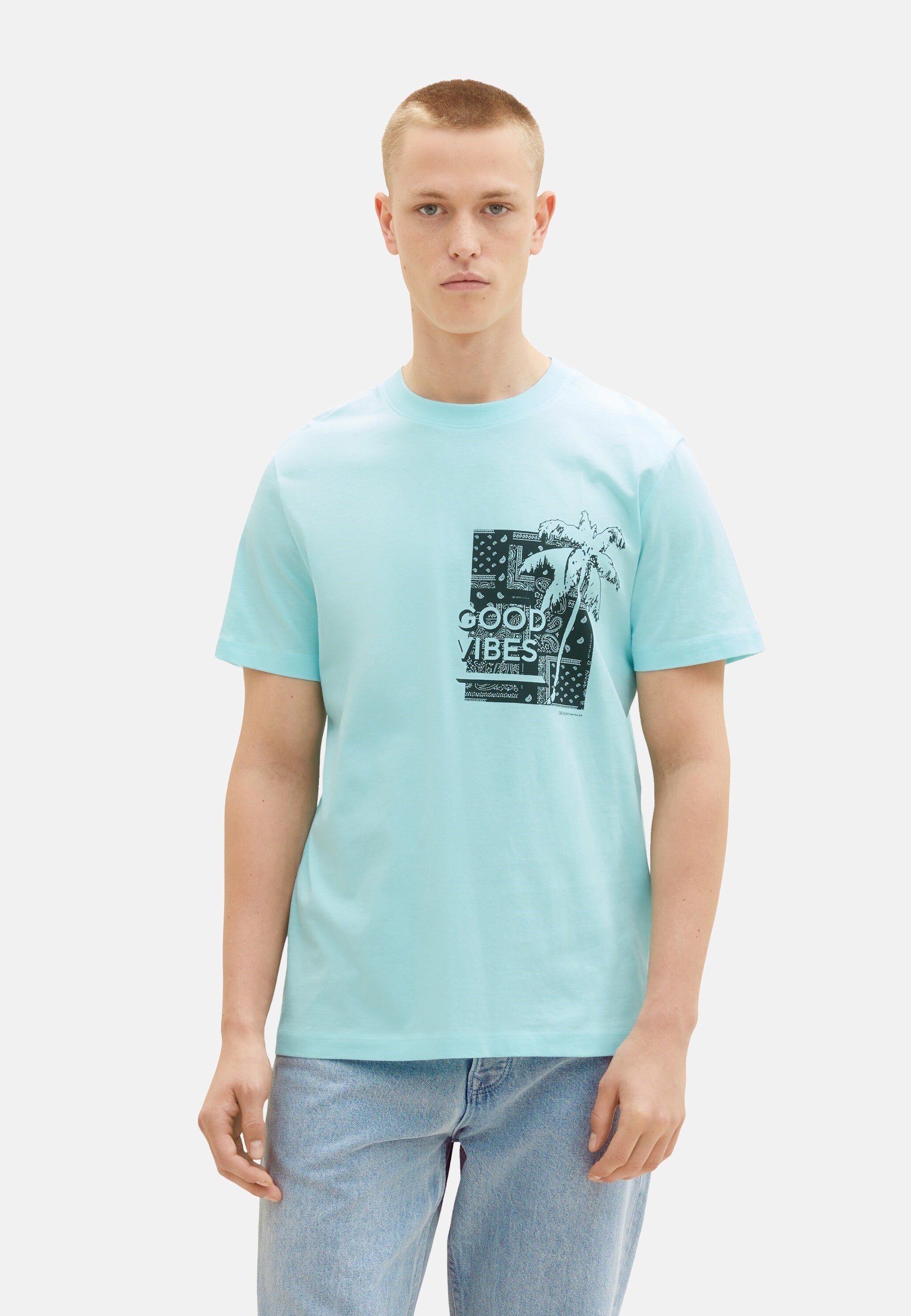 Tom Tailor Kurzarmshirt mit abgerundetem Saum