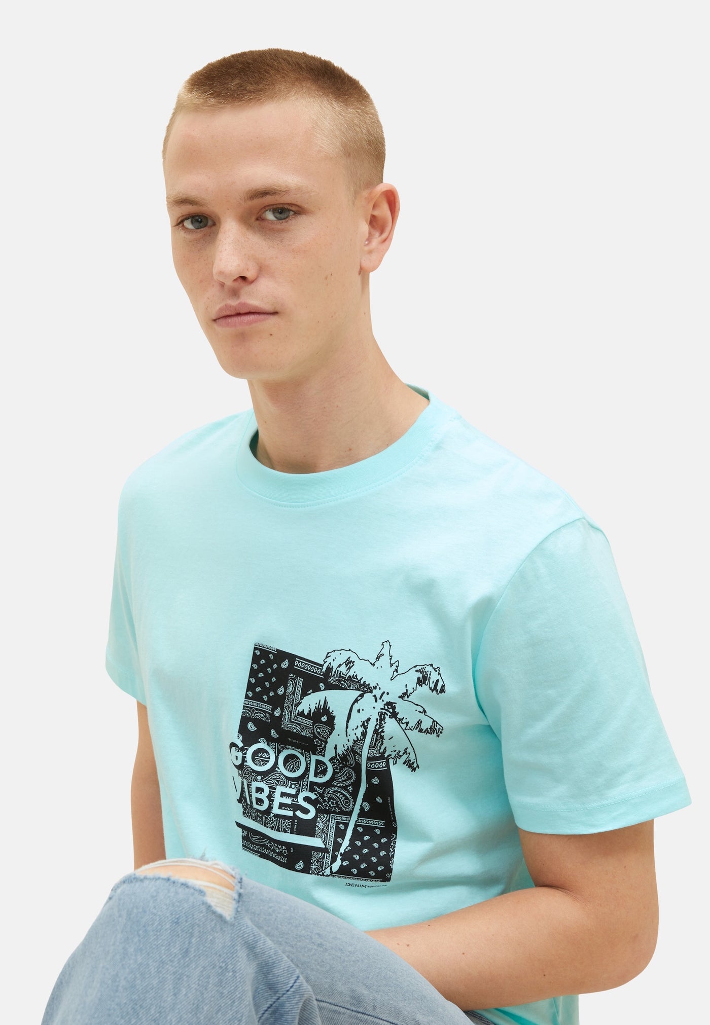 Tom Tailor Kurzarmshirt mit abgerundetem Saum