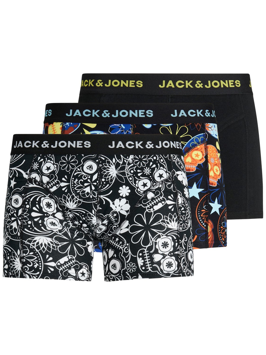 Jack & Jones Trunks 3 Pack Unterhosen Shorts JACSUGAR SKULL