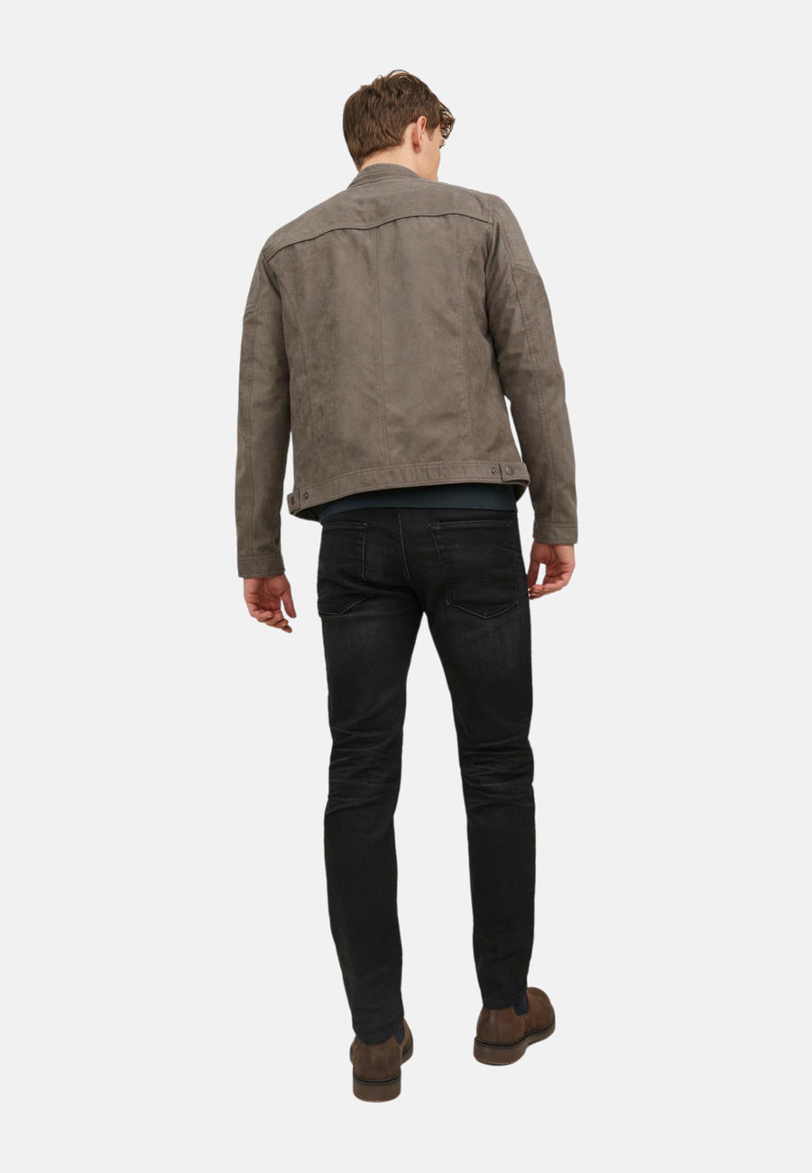 Jack & Jones Rocky Langarmjacke in Lederoptik