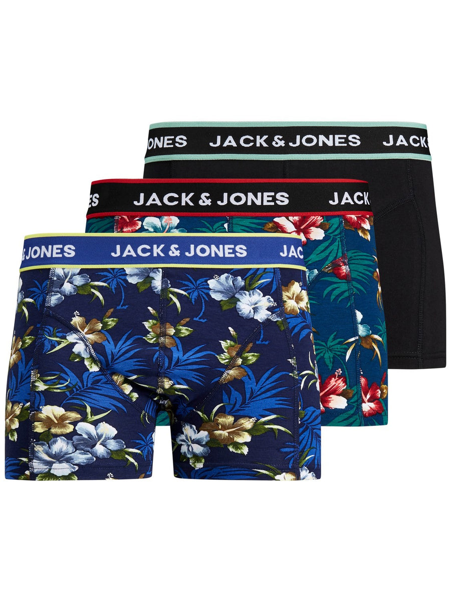Jack & Jones Trunks 3 Pack Unterhosen Shorts JACFLOWER