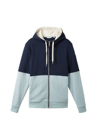 Tom Tailor Zip Hoodie mit Eingrifftaschen und Color-Block