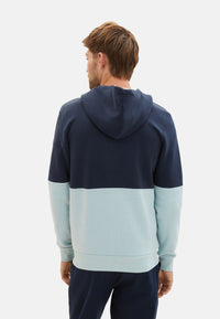 Tom Tailor Zip Hoodie mit Eingrifftaschen und Color-Block