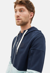 Tom Tailor Zip Hoodie mit Eingrifftaschen und Color-Block