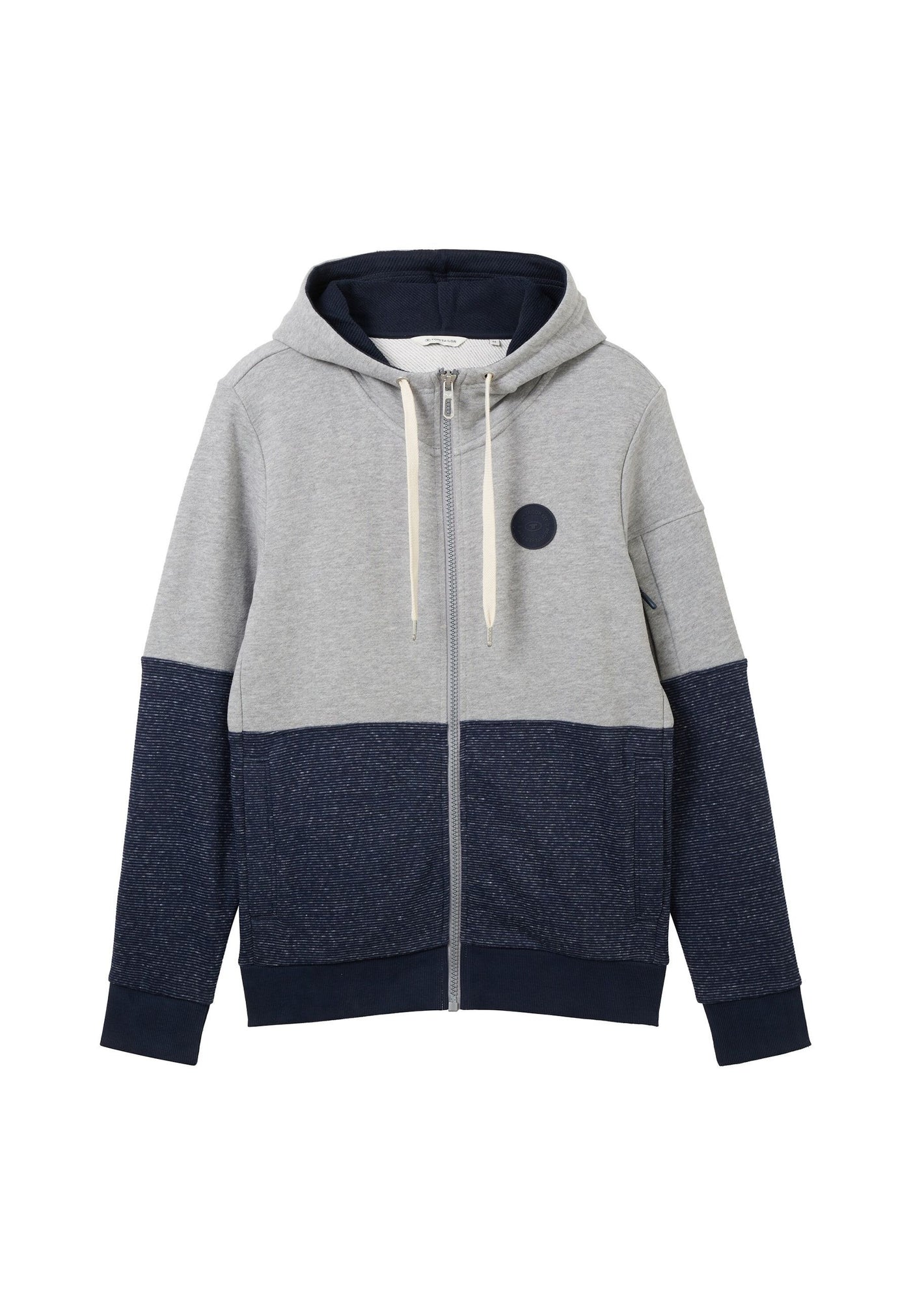 Tom Tailor Zip Hoodie mit Eingrifftaschen und Color-Block
