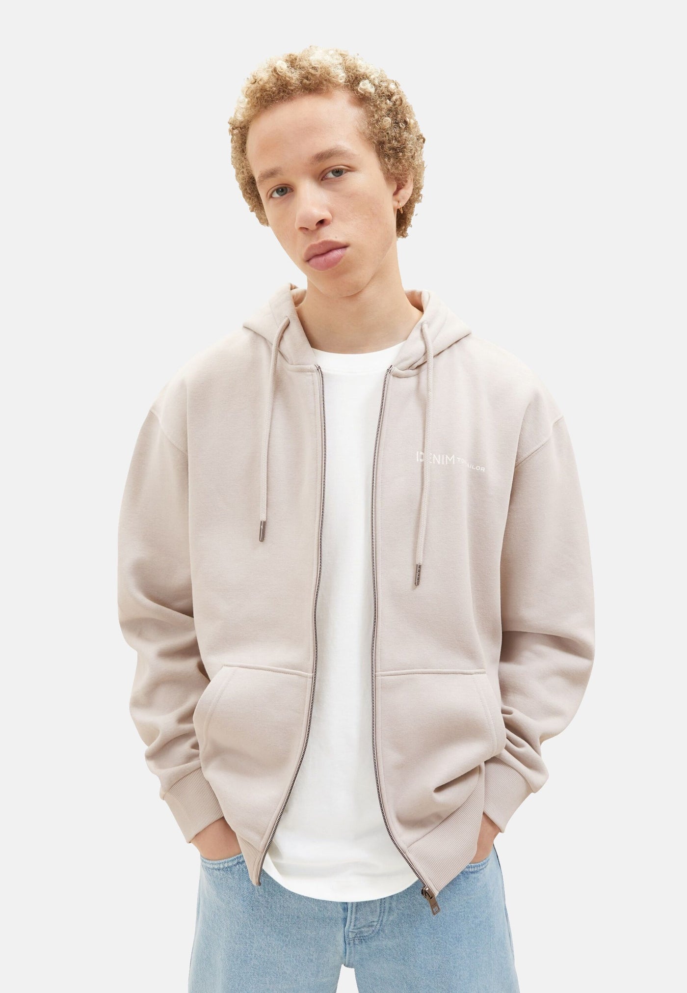 Tom Tailor Zip Hoodie mit Eingrifftaschen