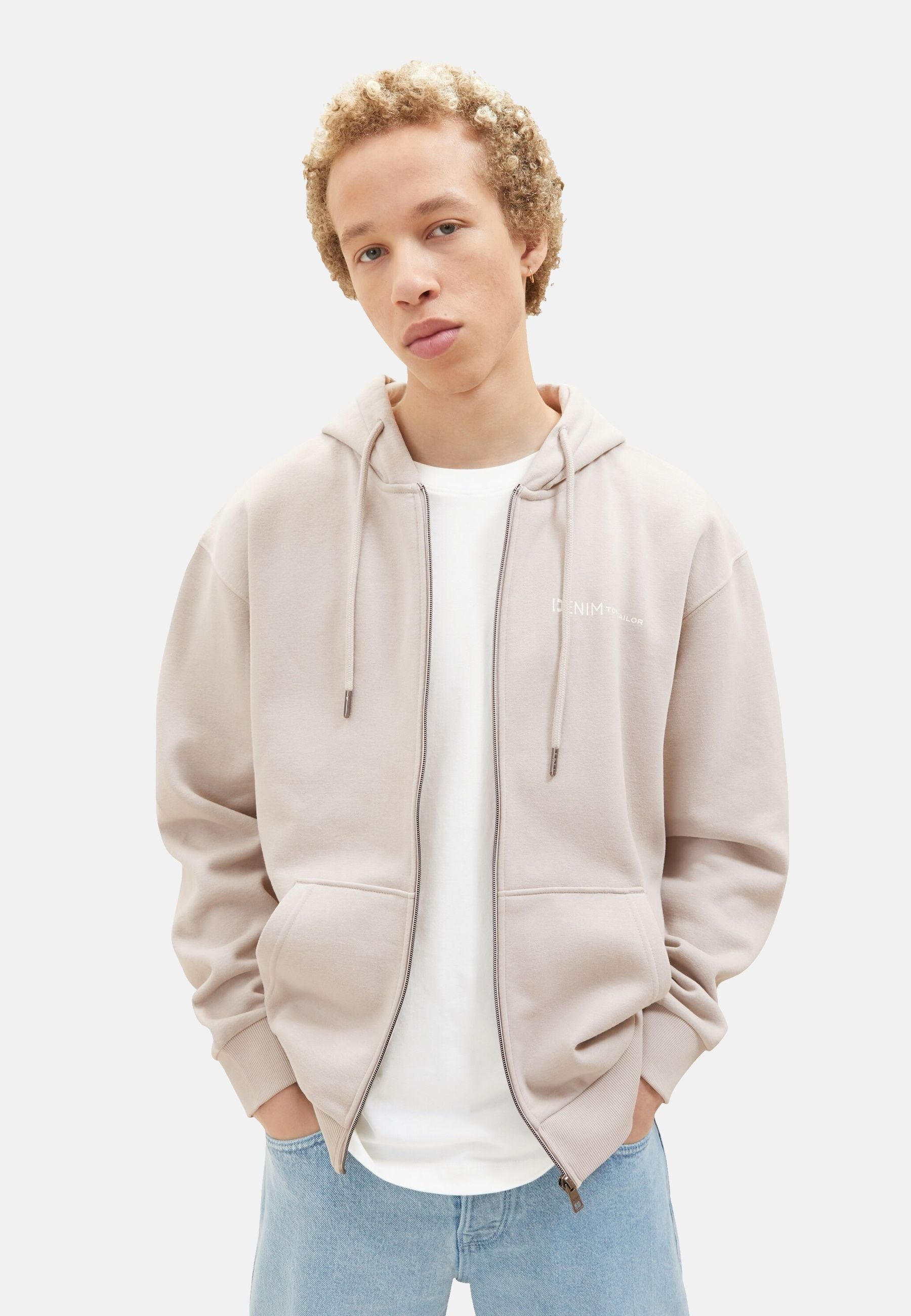 Tom Tailor Zip Hoodie mit Eingrifftaschen