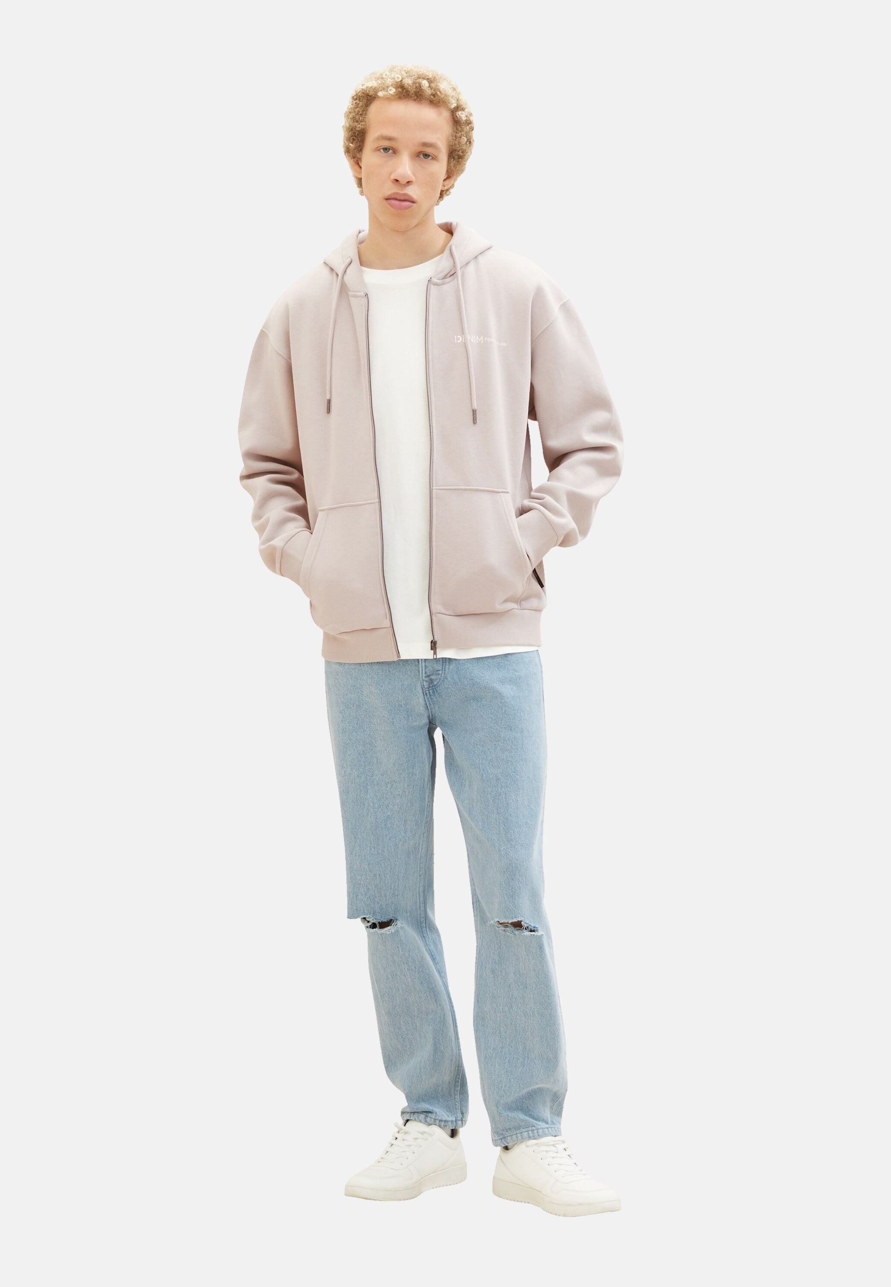 Tom Tailor Zip Hoodie mit Eingrifftaschen