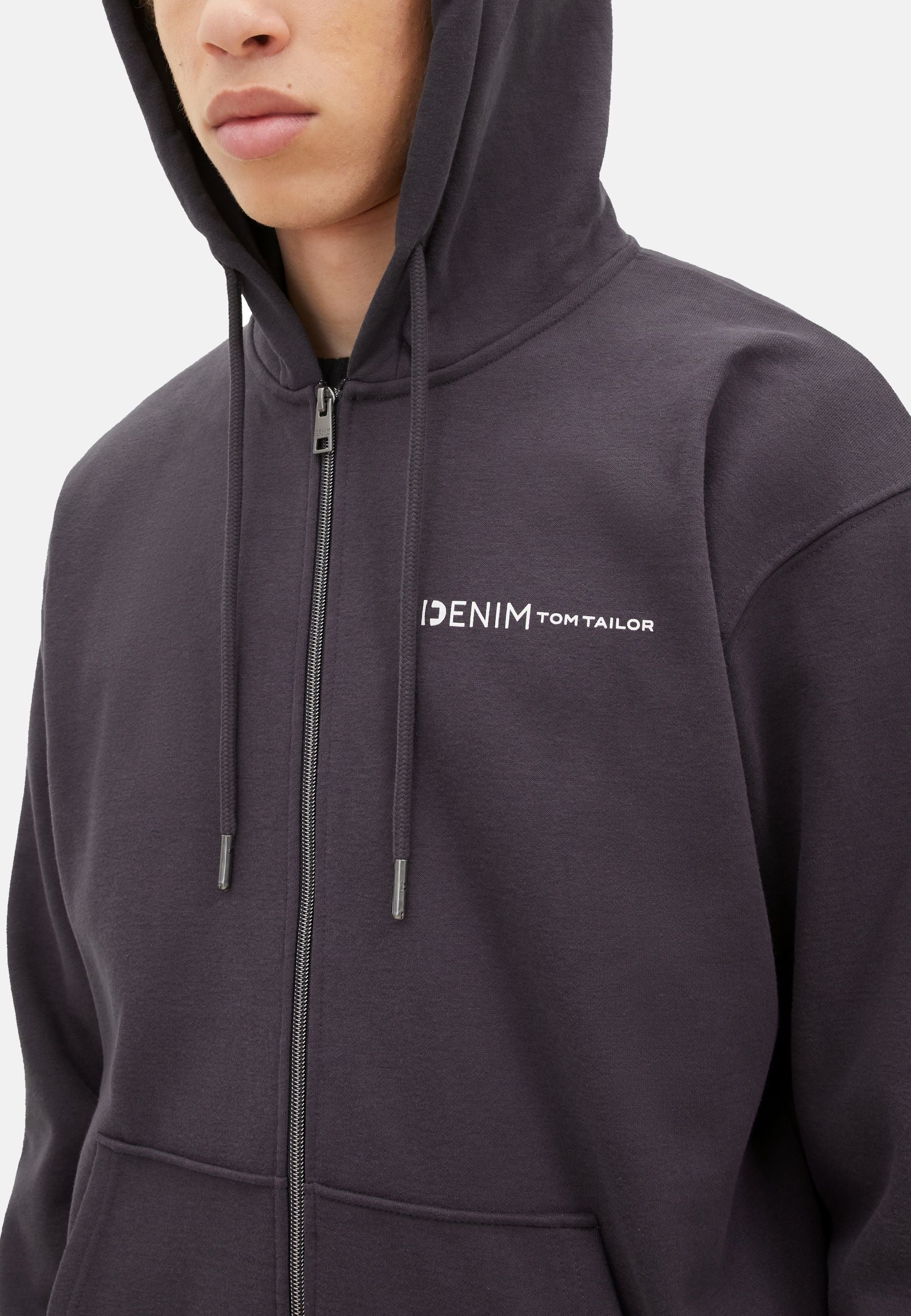 Tom Tailor Zip Hoodie mit Eingrifftaschen