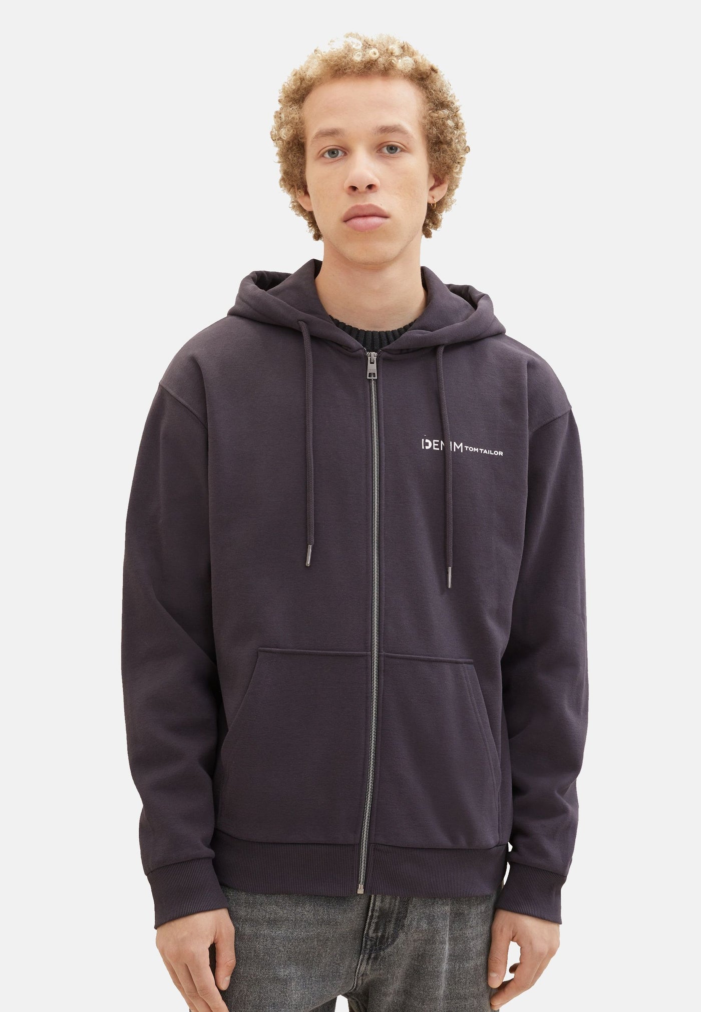 Tom Tailor Zip Hoodie mit Eingrifftaschen