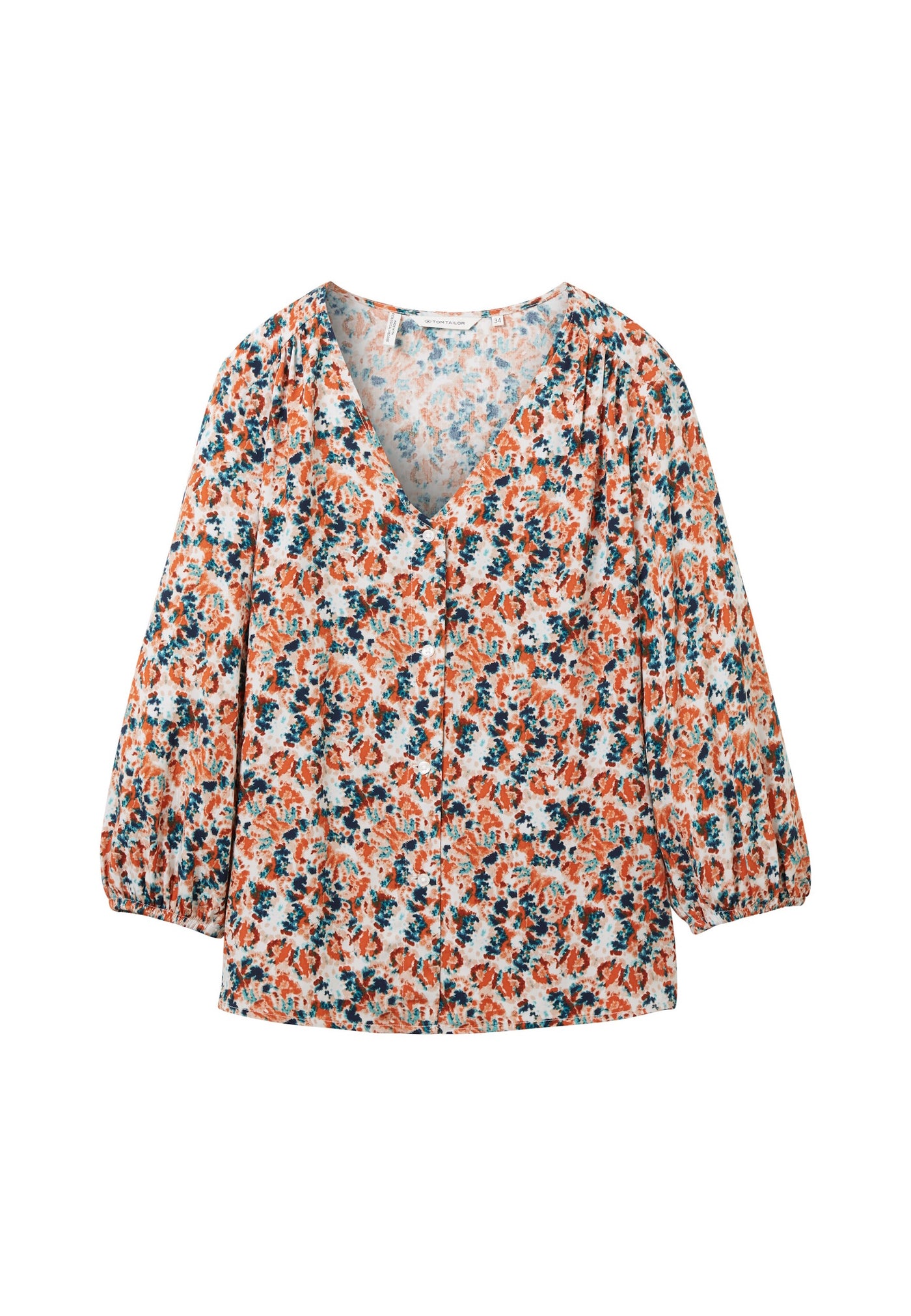 Tom Tailor Langarmhemd mit 3/4 Ärmeln und Loose Fit