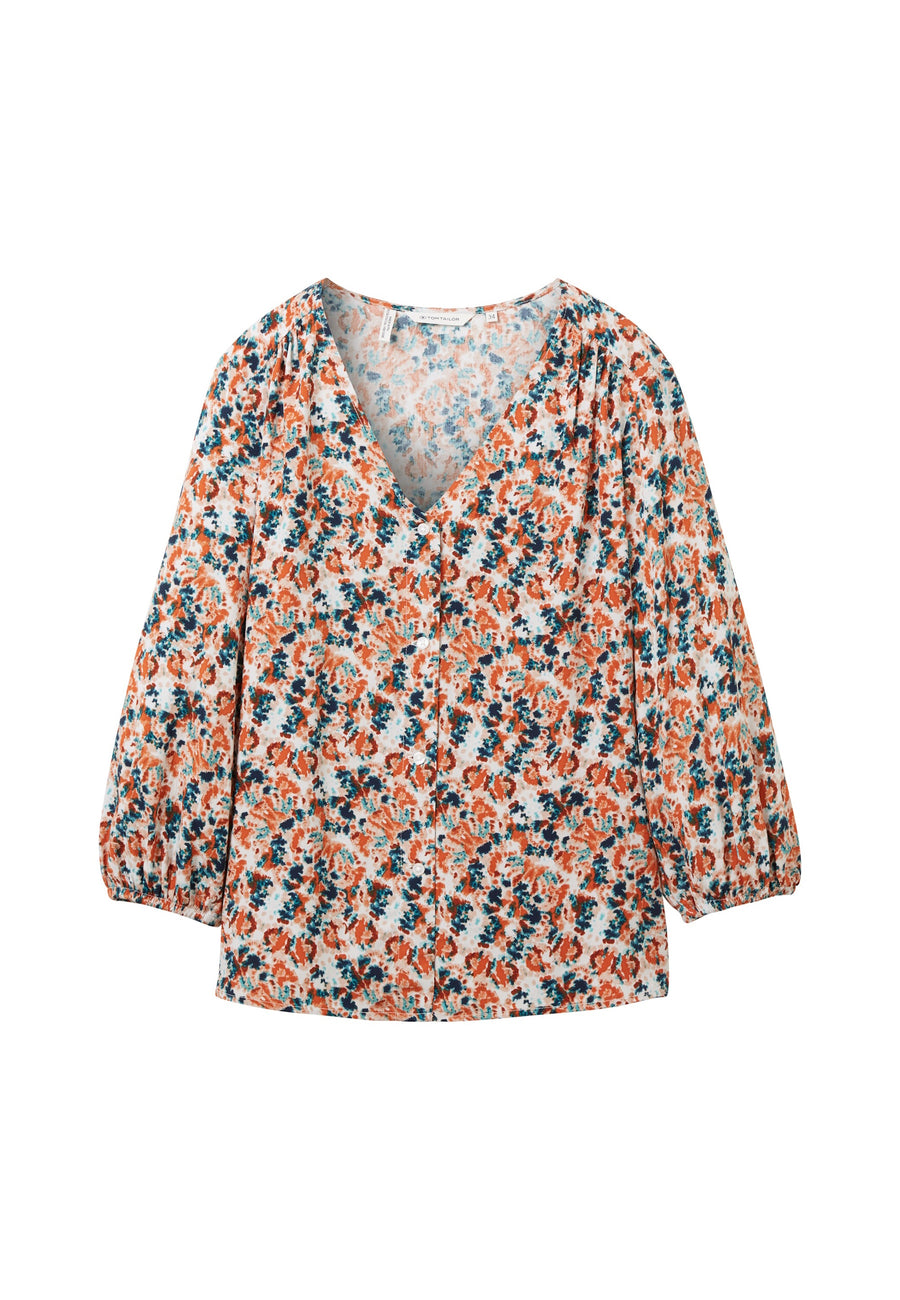 Tom Tailor Langarmhemd mit 3/4 Ärmeln und Loose Fit