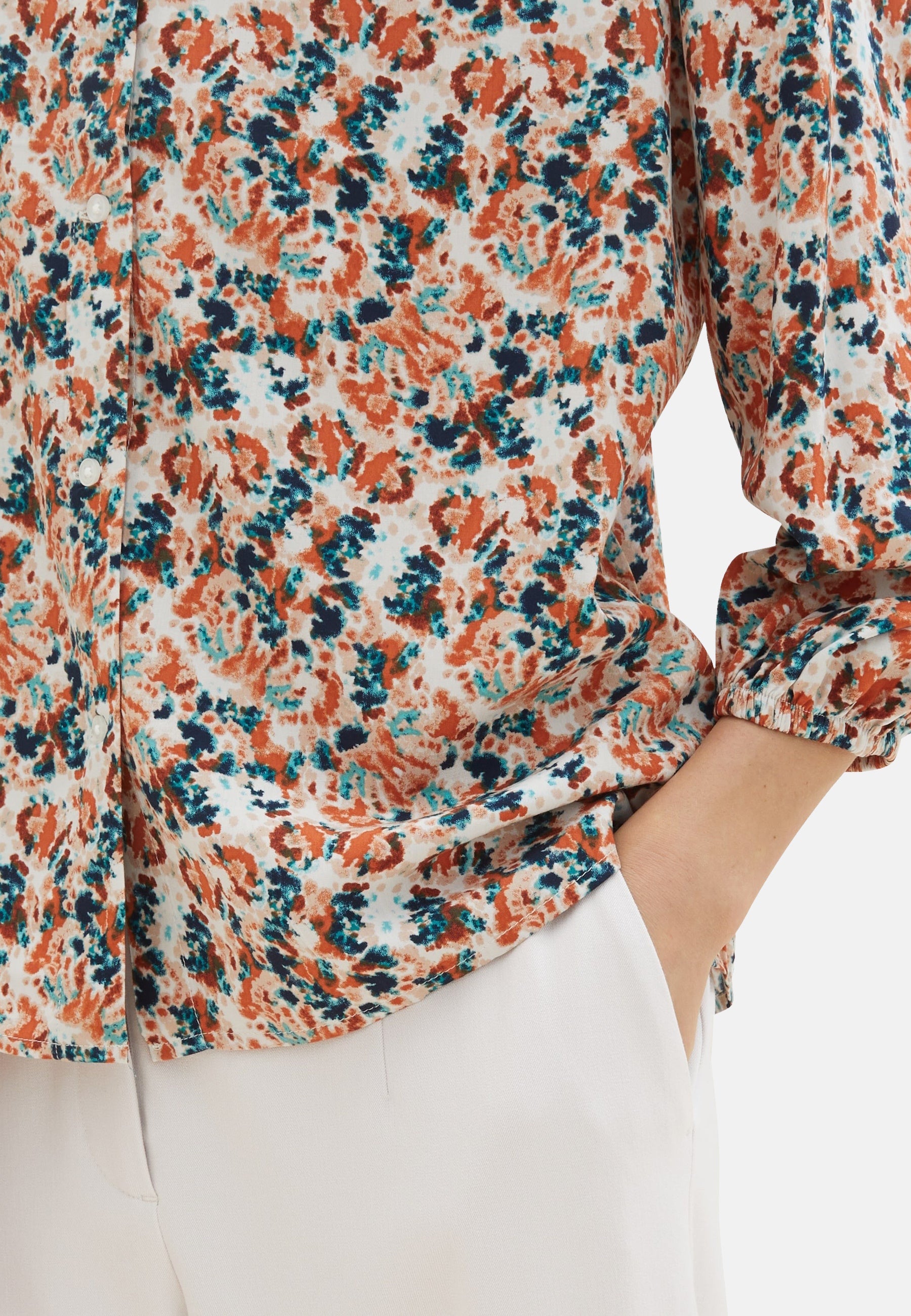 Tom Tailor Langarmhemd mit 3/4 Ärmeln und Loose Fit