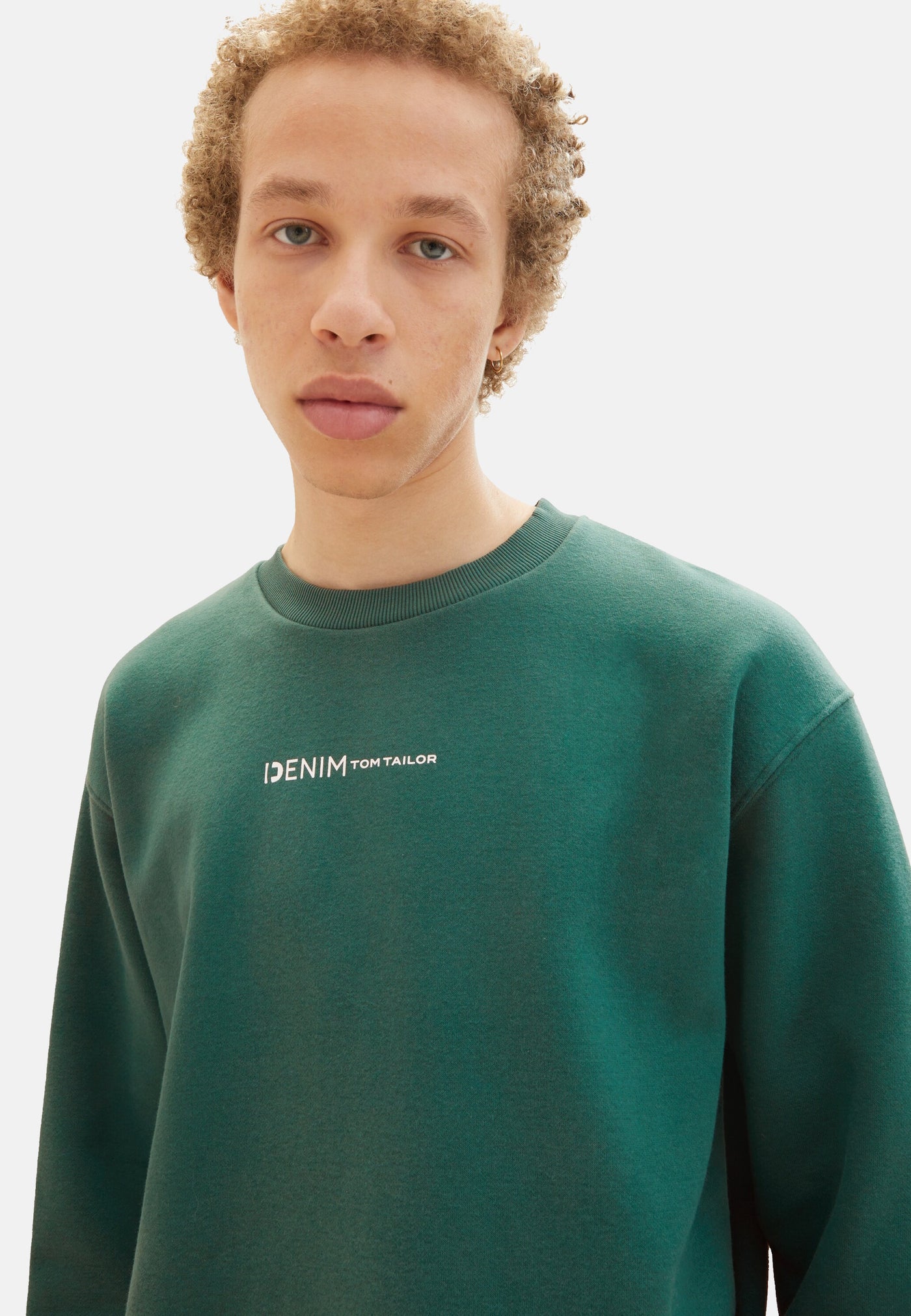 Tom Tailor Pullover ohne Kapuze mit kleinem Logo-Print