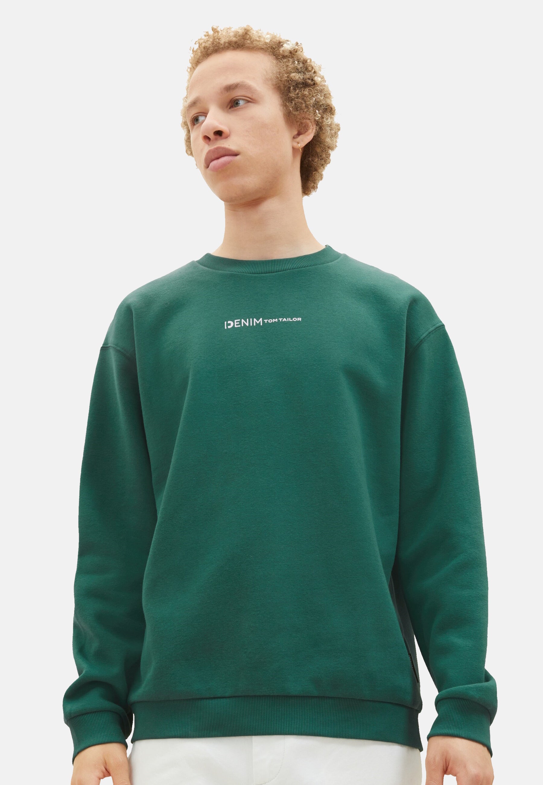 Tom Tailor Pullover ohne Kapuze mit kleinem Logo-Print