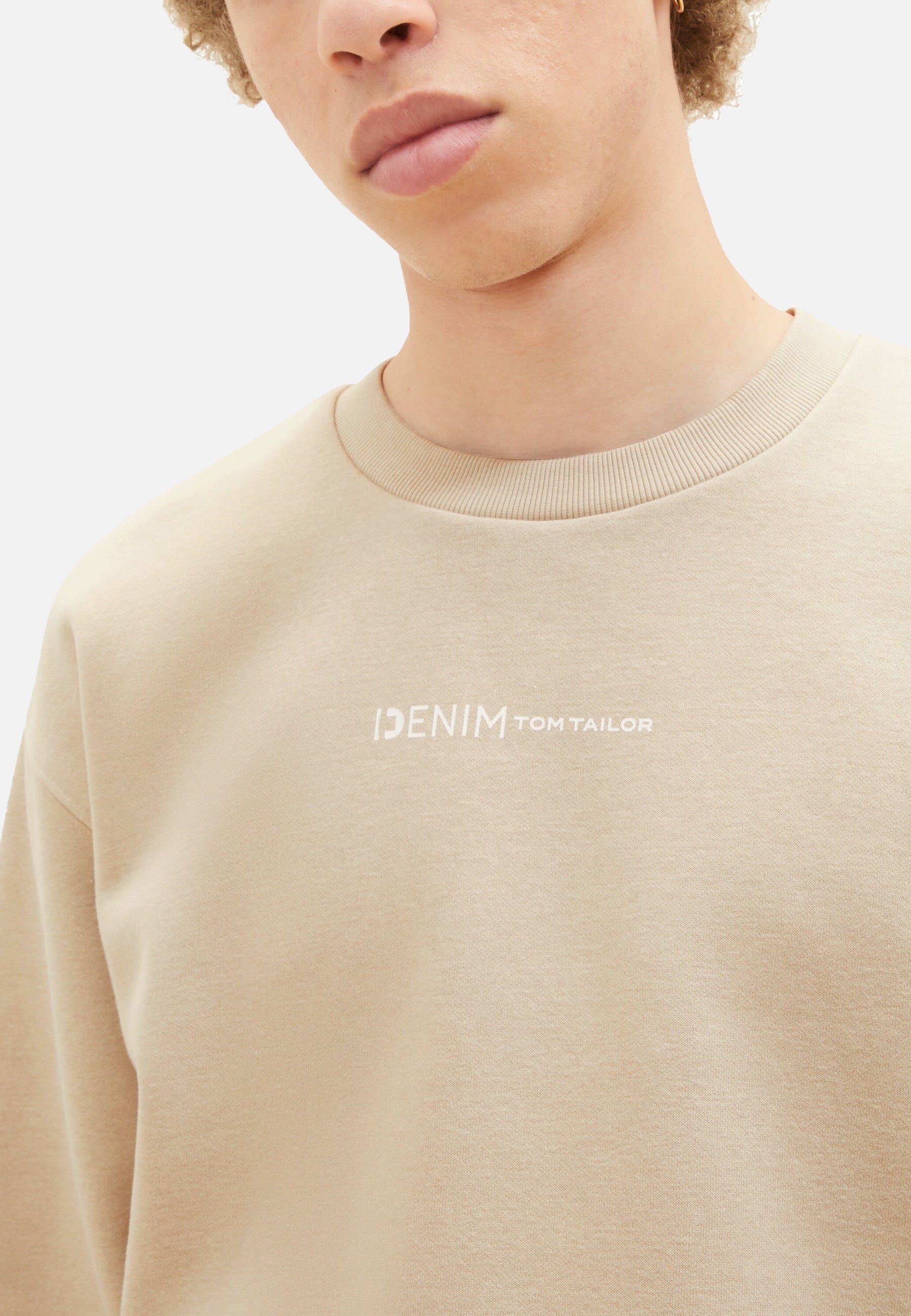 Tom Tailor Pullover ohne Kapuze mit kleinem Logo-Print