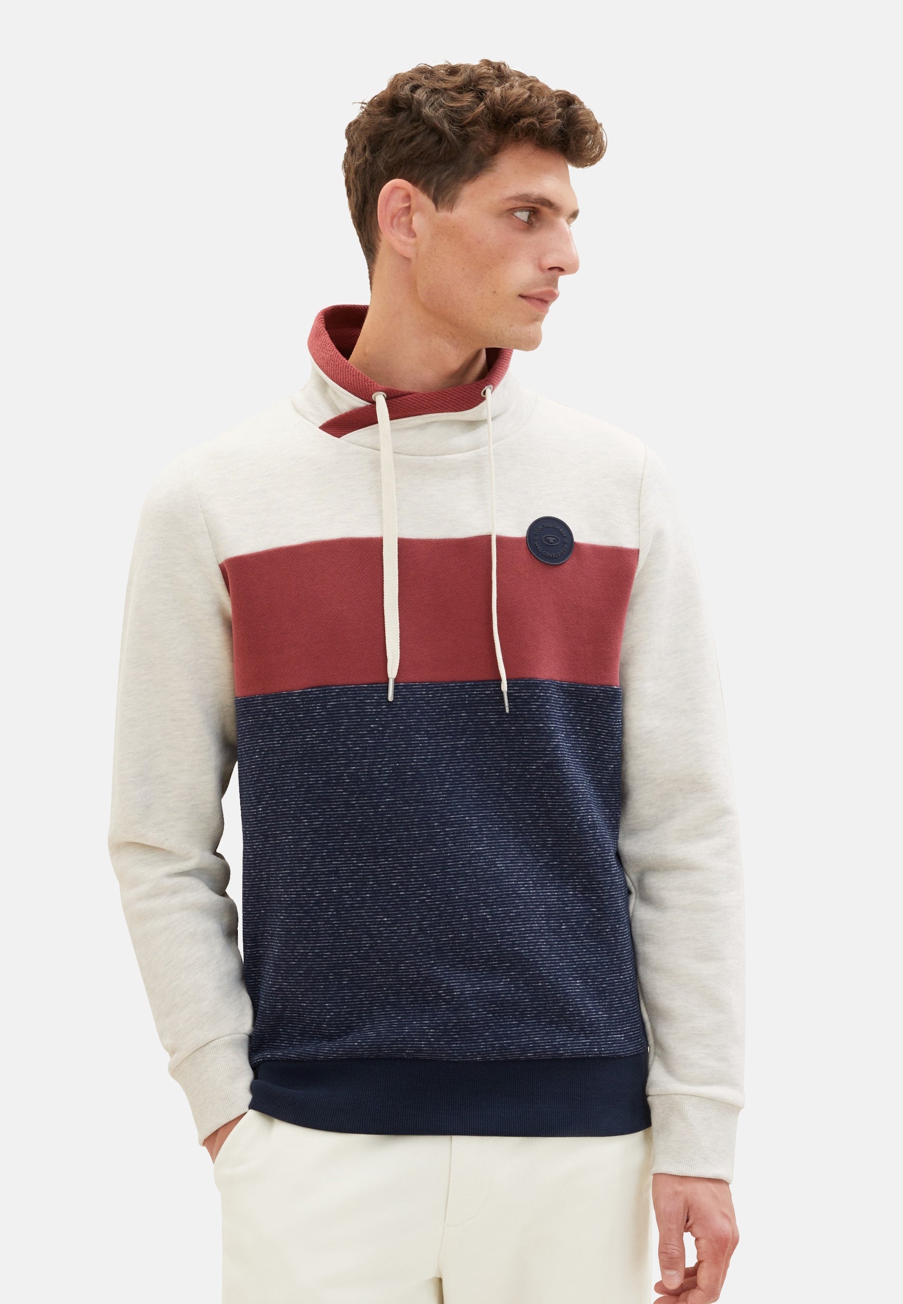 Tom Tailor Pullover ohne Kapuze mit Color-Block