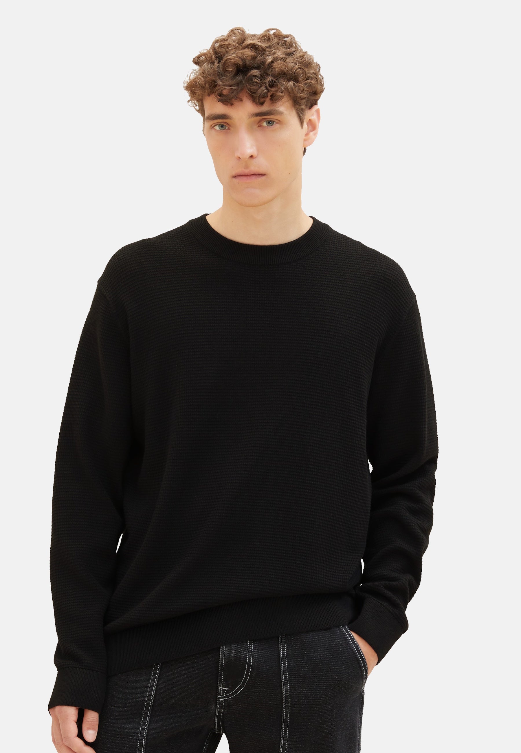 Tom Tailor Strickpullover einfarbig mit Struktur