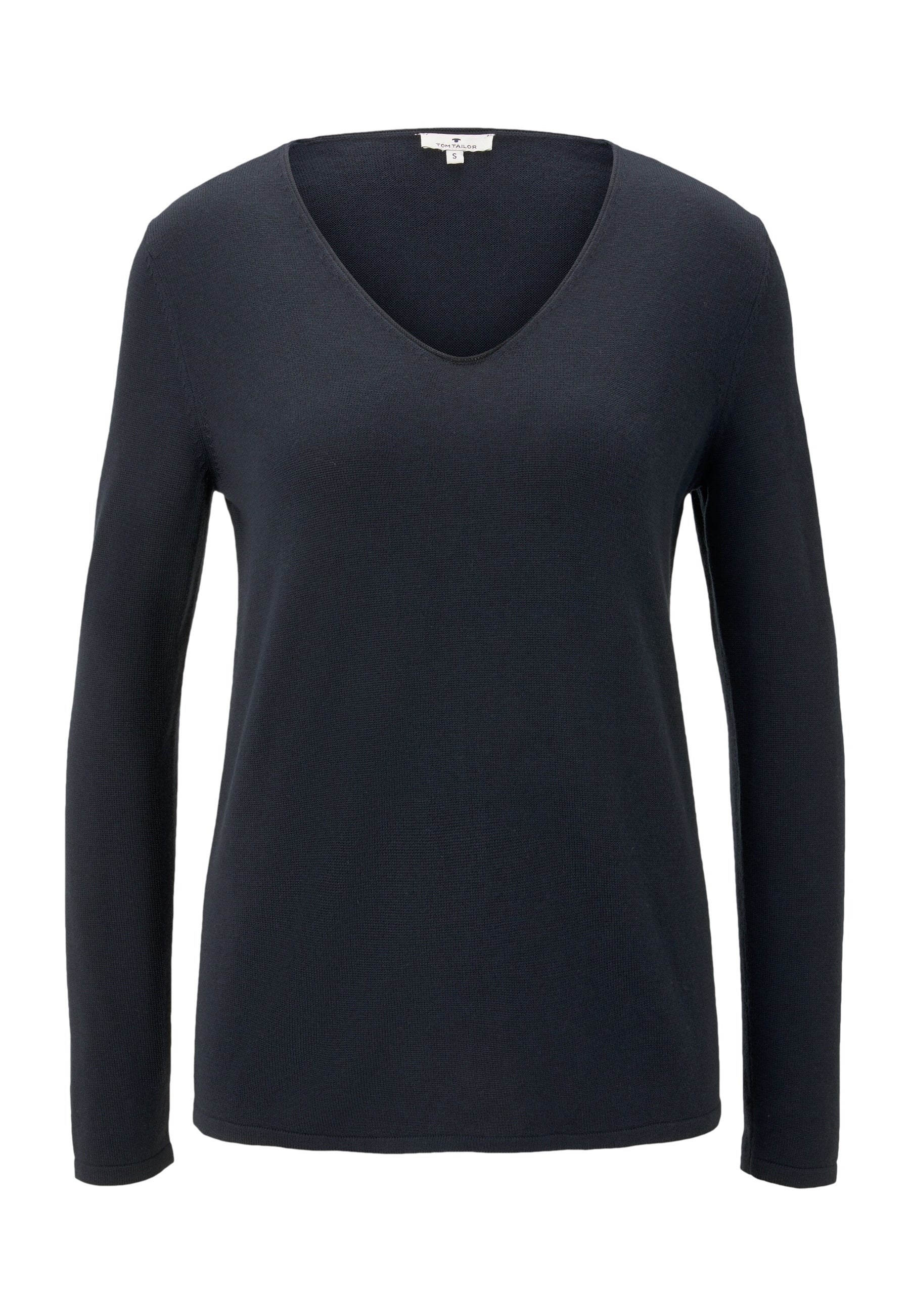 Tom Tailor Langarmshirt mit V-Ausschnitt