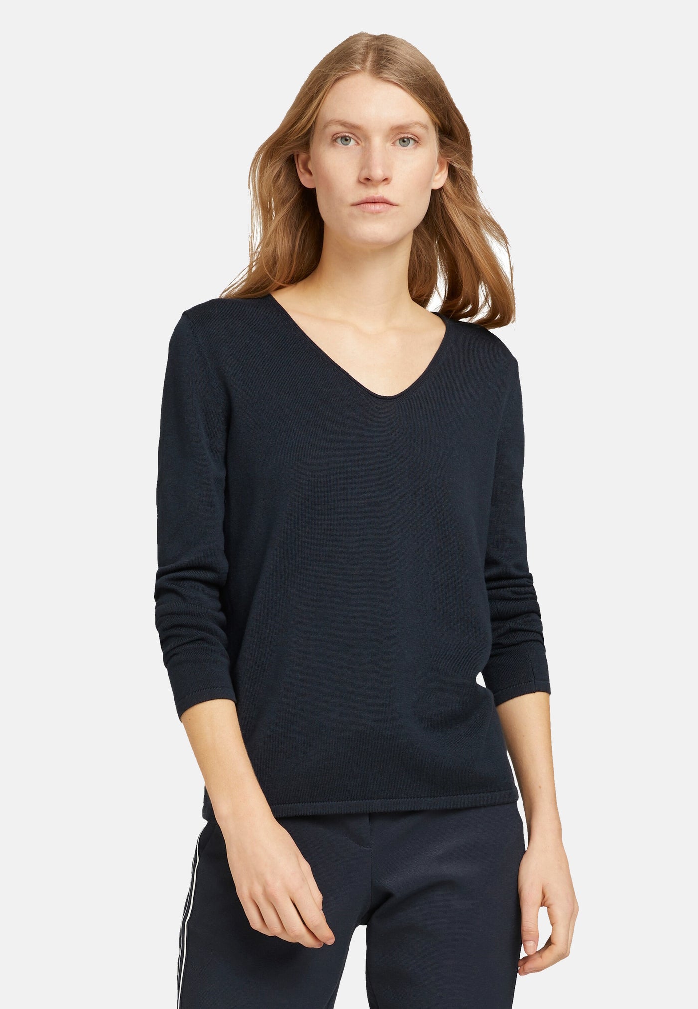 Tom Tailor Langarmshirt mit V-Ausschnitt