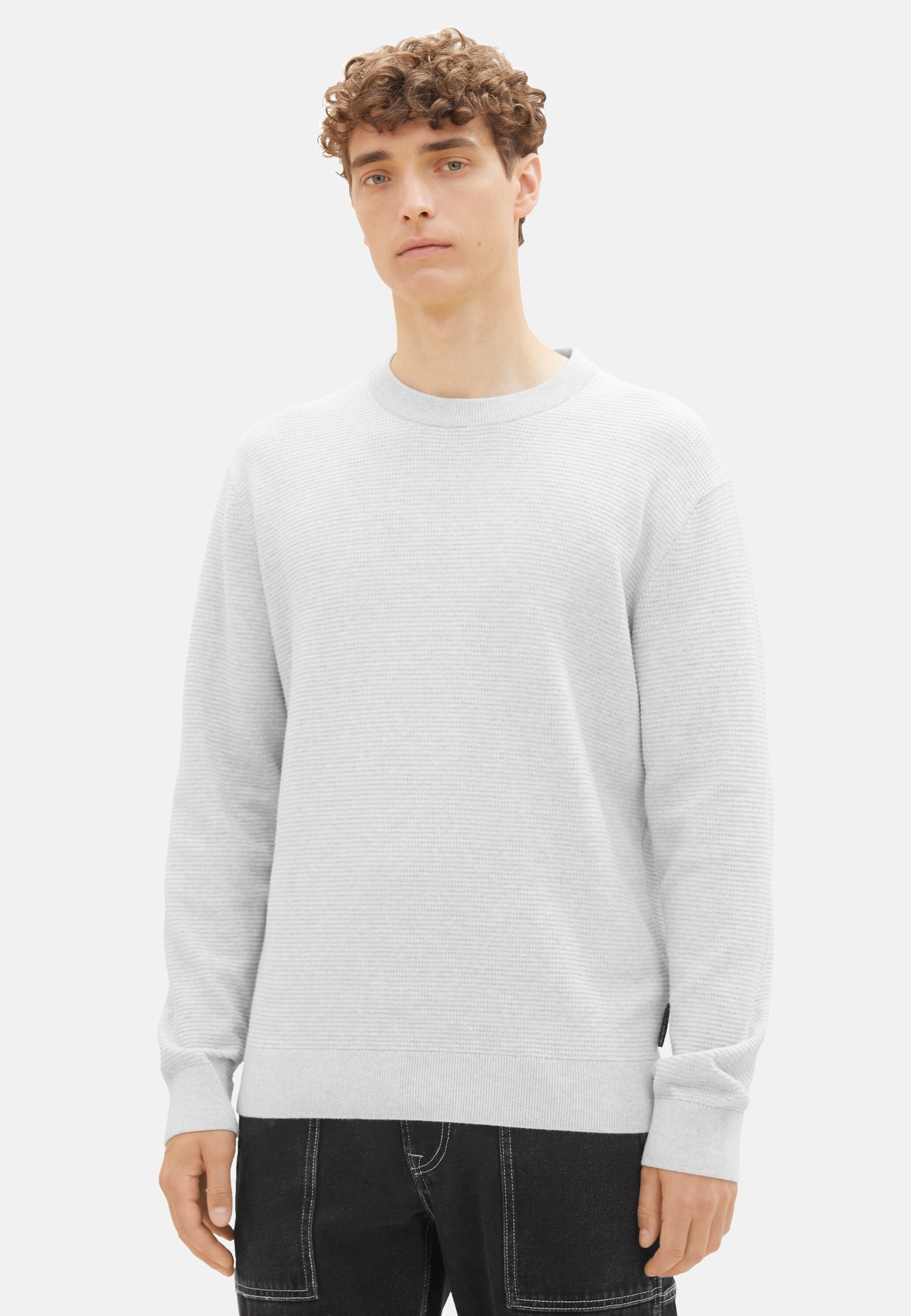 Tom Tailor Strickpullover einfarbig mit Struktur
