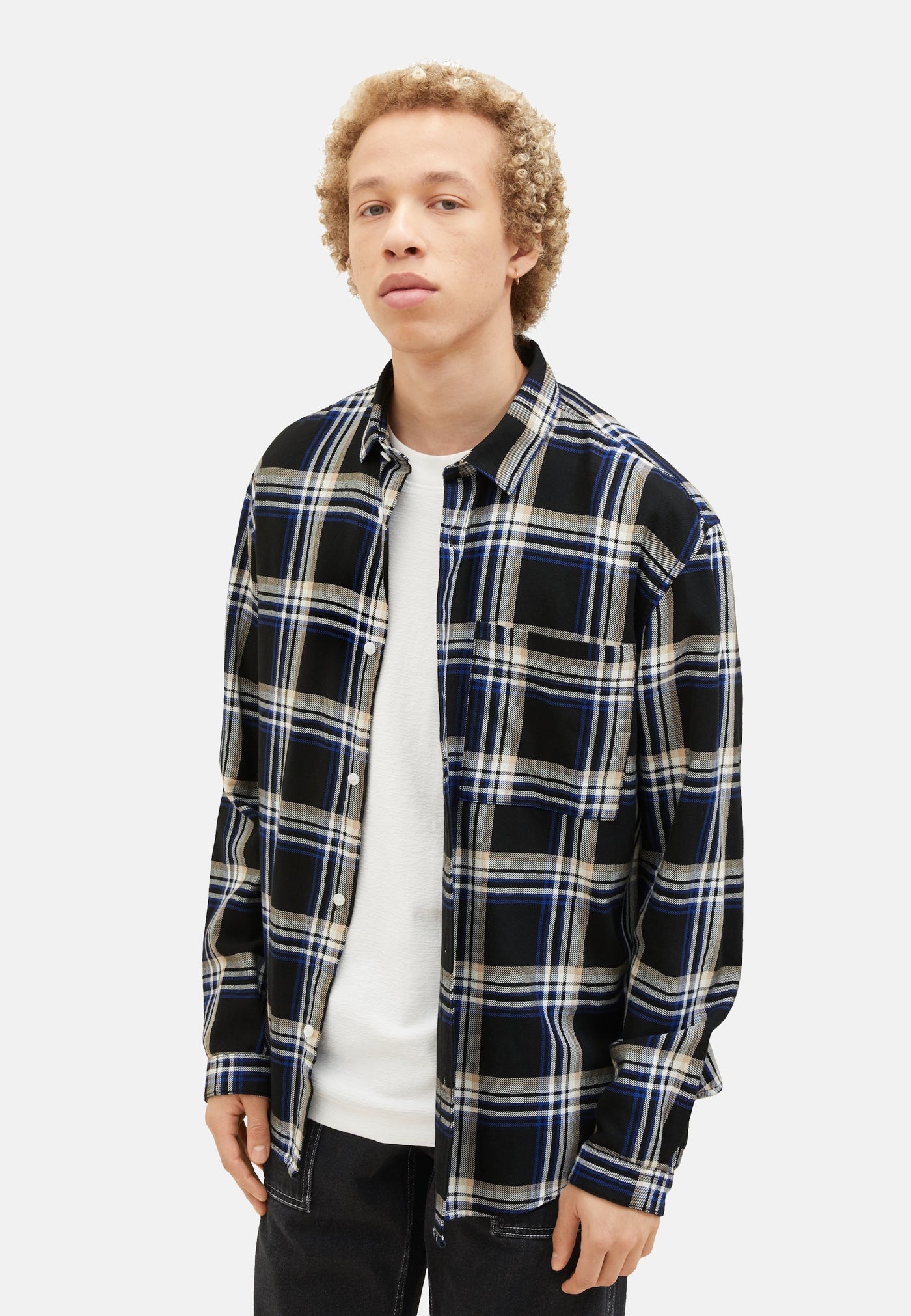 Tom Tailor Langarmhemd mit durchgehender Knopfleiste