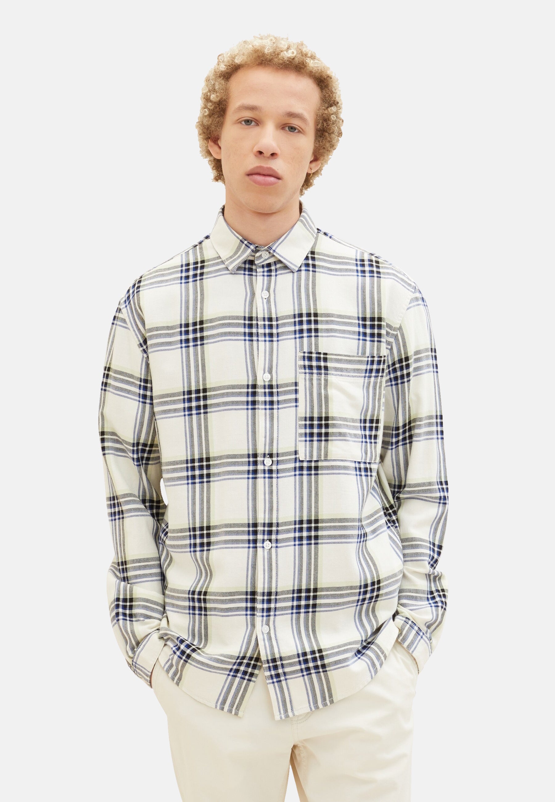 Tom Tailor Langarmhemd mit durchgehender Knopfleiste