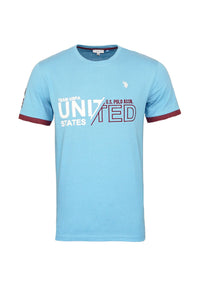 U.S. POLO Kurzarmshirt Luca mit Rundhals und Motiv