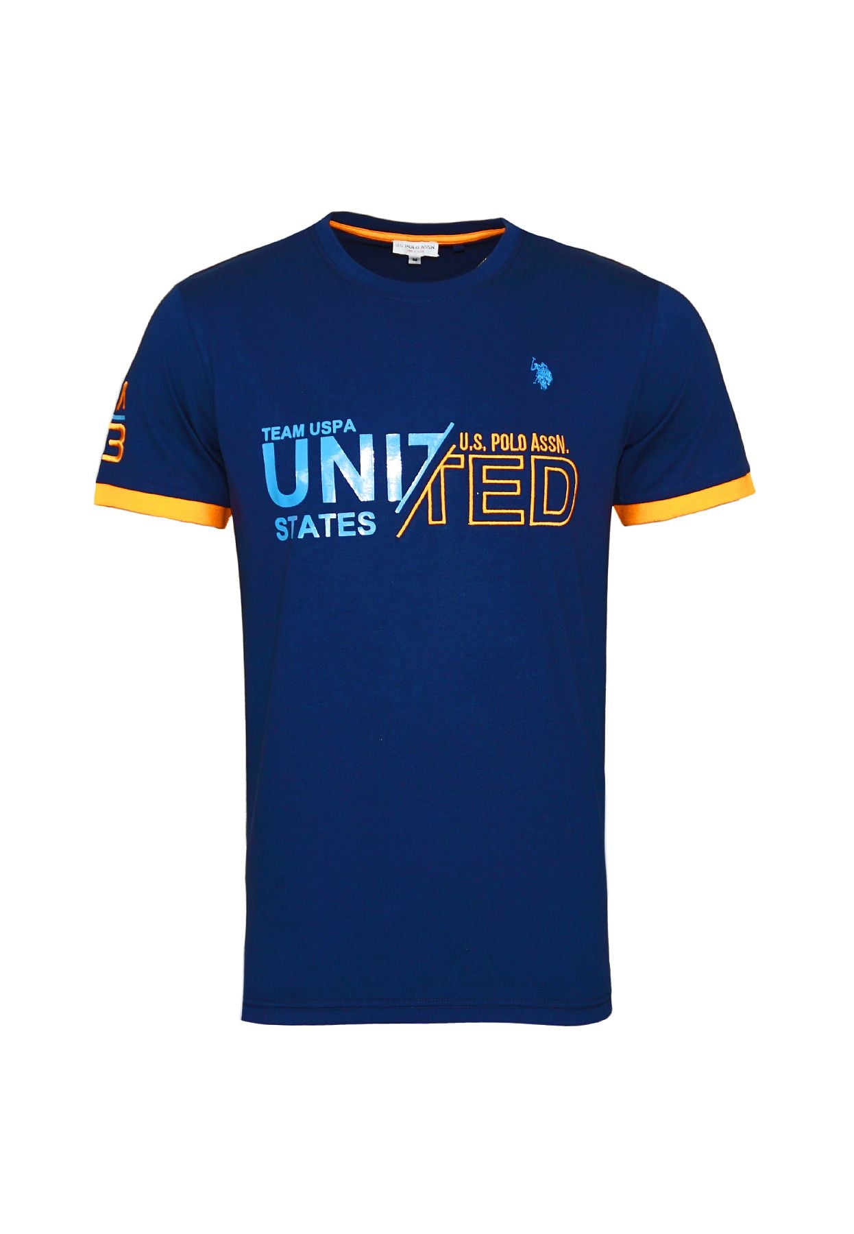 U.S. POLO Kurzarmshirt Luca mit Rundhals und Motiv