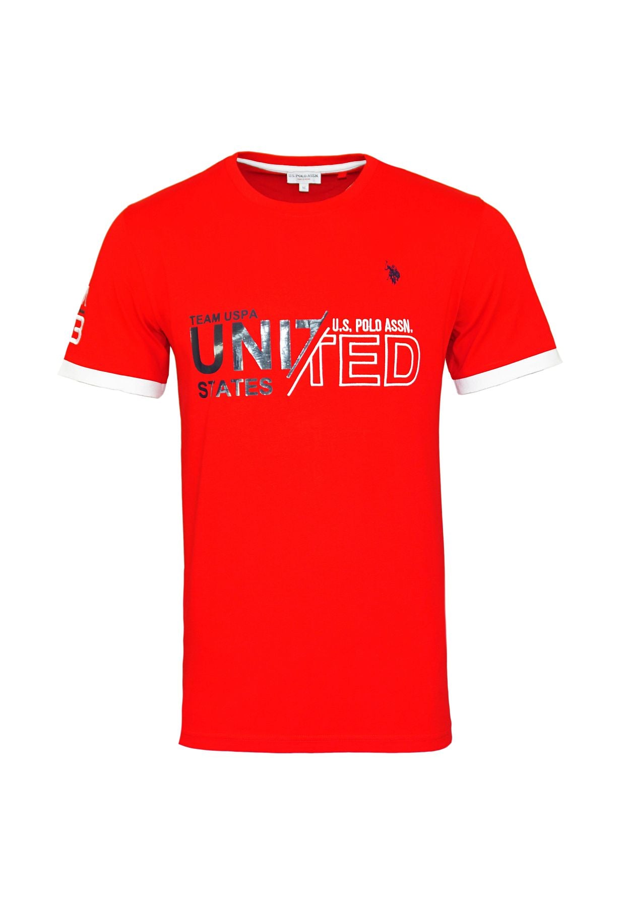 U.S. POLO Kurzarmshirt Luca mit Rundhals und Motiv