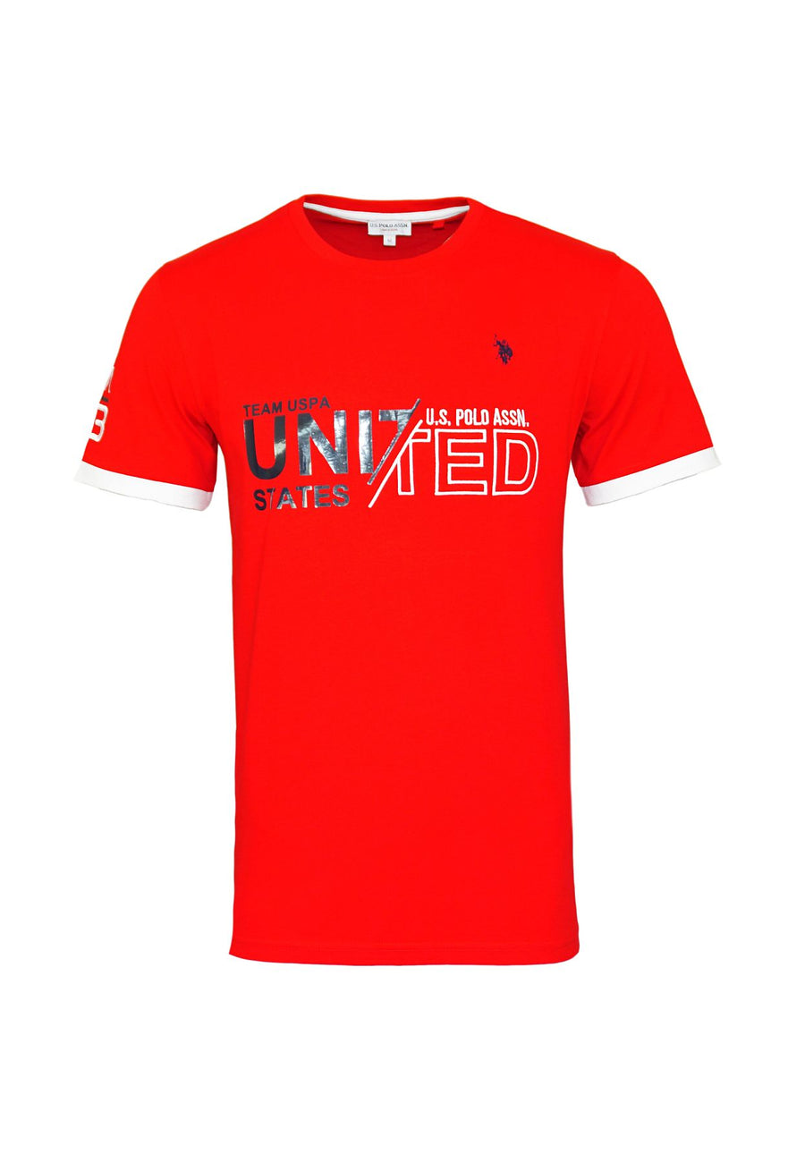 U.S. POLO Kurzarmshirt Luca mit Rundhals und Motiv