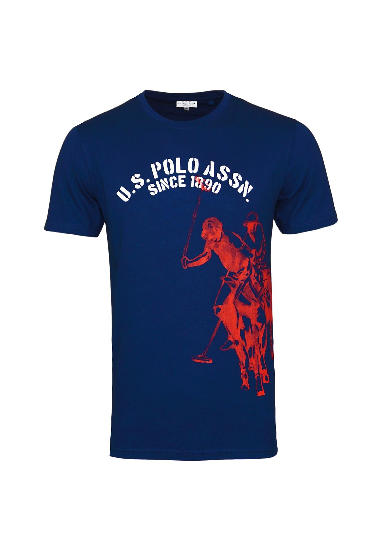 U.S. POLO Kurzarmshirt Since 1890 mit Rundhals und Aufdruck
