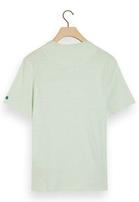Scotch & Soda Kurzarmshirt mit R-Neck und Label-Flag