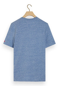 Scotch & Soda Kurzarmshirt mit R-Neck und Label-Flag