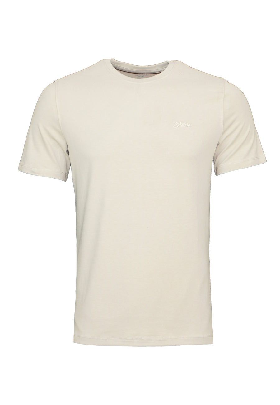 Guess Kurzarm T-Shirt BASIC PIMA mit Rundhalsausschnitt in Slim Fit