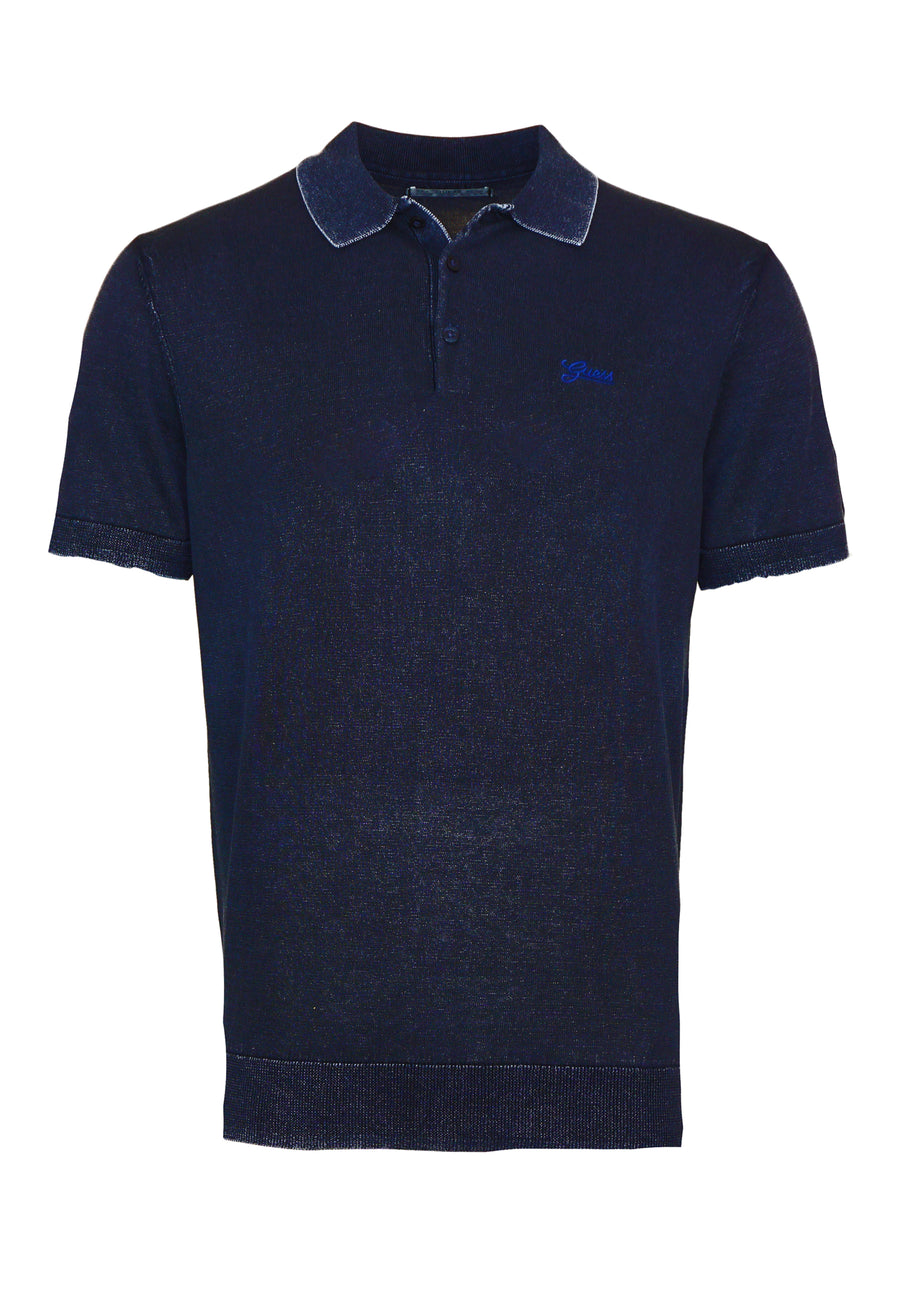Guess Kurzarm-Poloshirt TONY WASHED POLO mit Knopfleiste und Logo-Stickerei in schmaler Passform