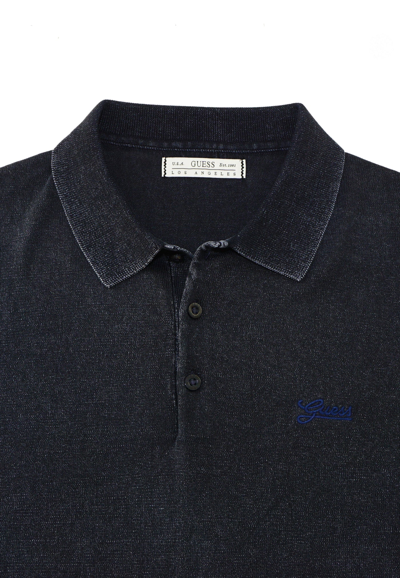 Guess Kurzarm-Poloshirt TONY WASHED POLO mit Knopfleiste und Logo-Stickerei in schmaler Passform