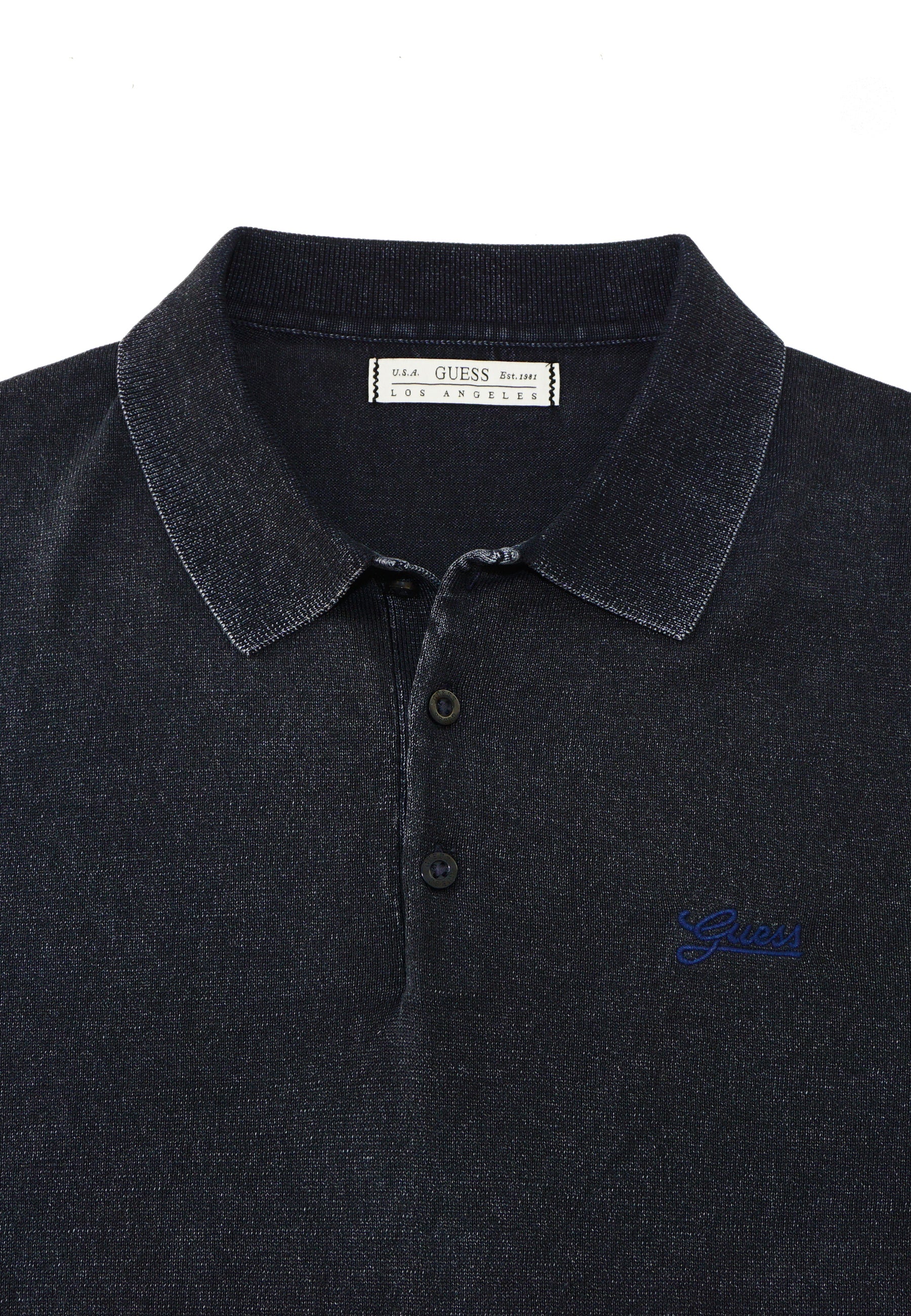 Guess Kurzarm-Poloshirt TONY WASHED POLO mit Knopfleiste und Logo-Stickerei in schmaler Passform